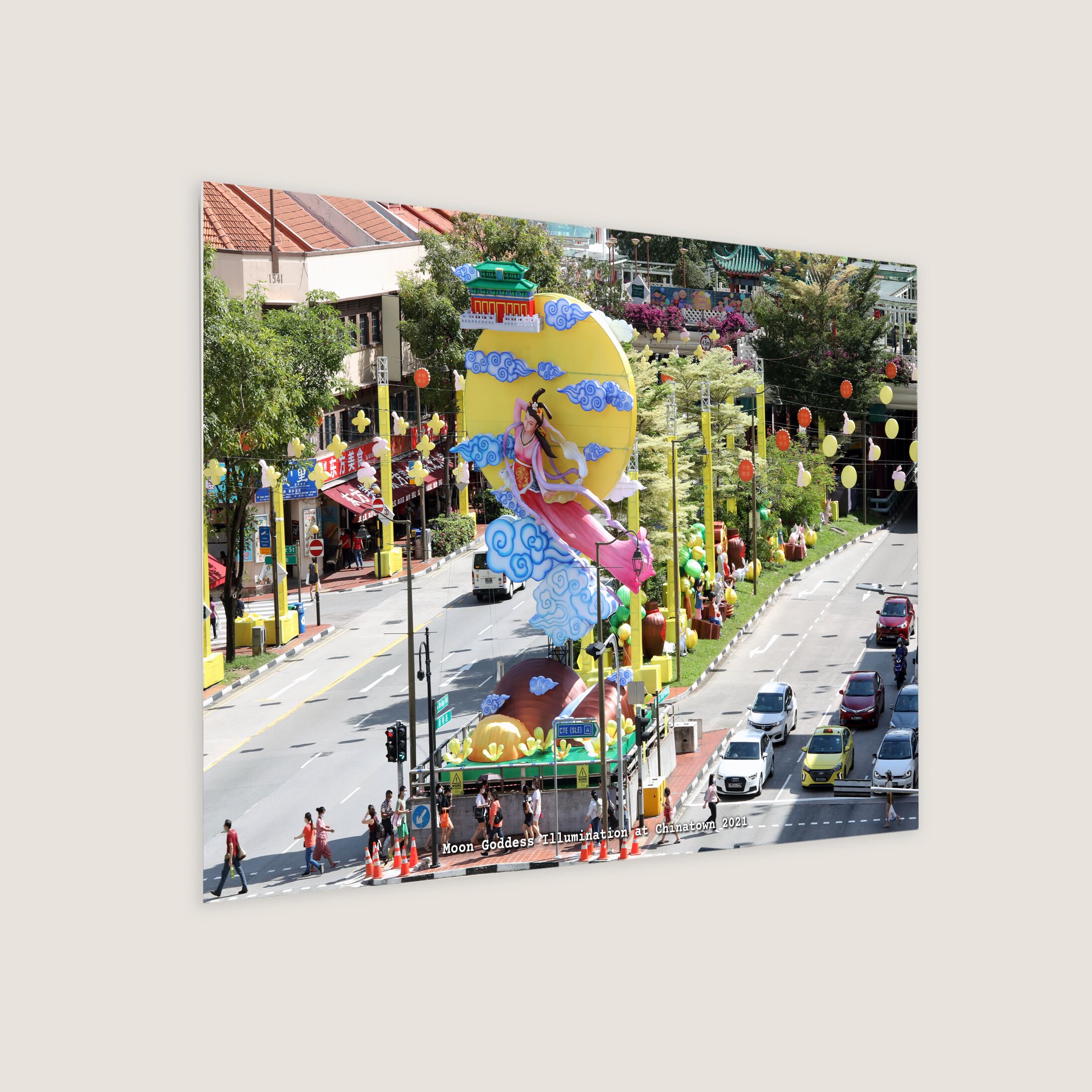 Moon Goddess Illumination at Chinatown 2021 Metal Panel