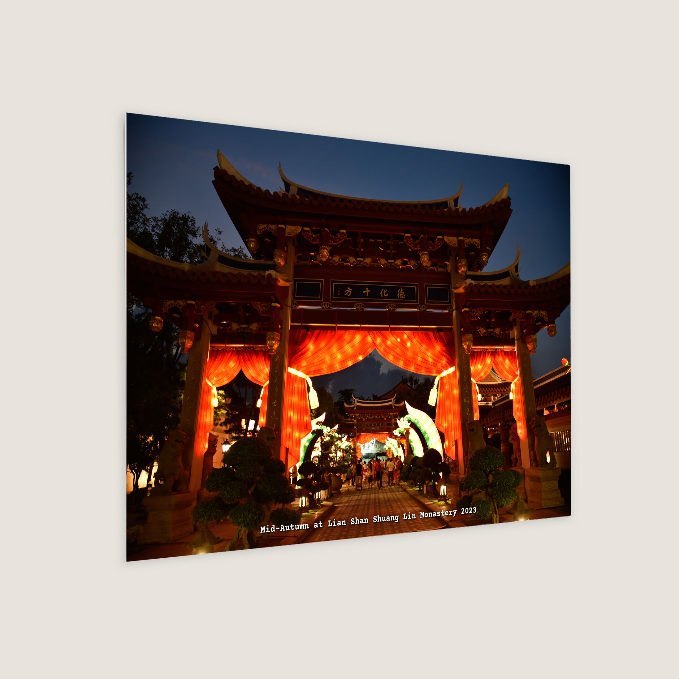 Mid-Autumn at Lian Shan Shuang Lin Monastery 2023 Metal Panel