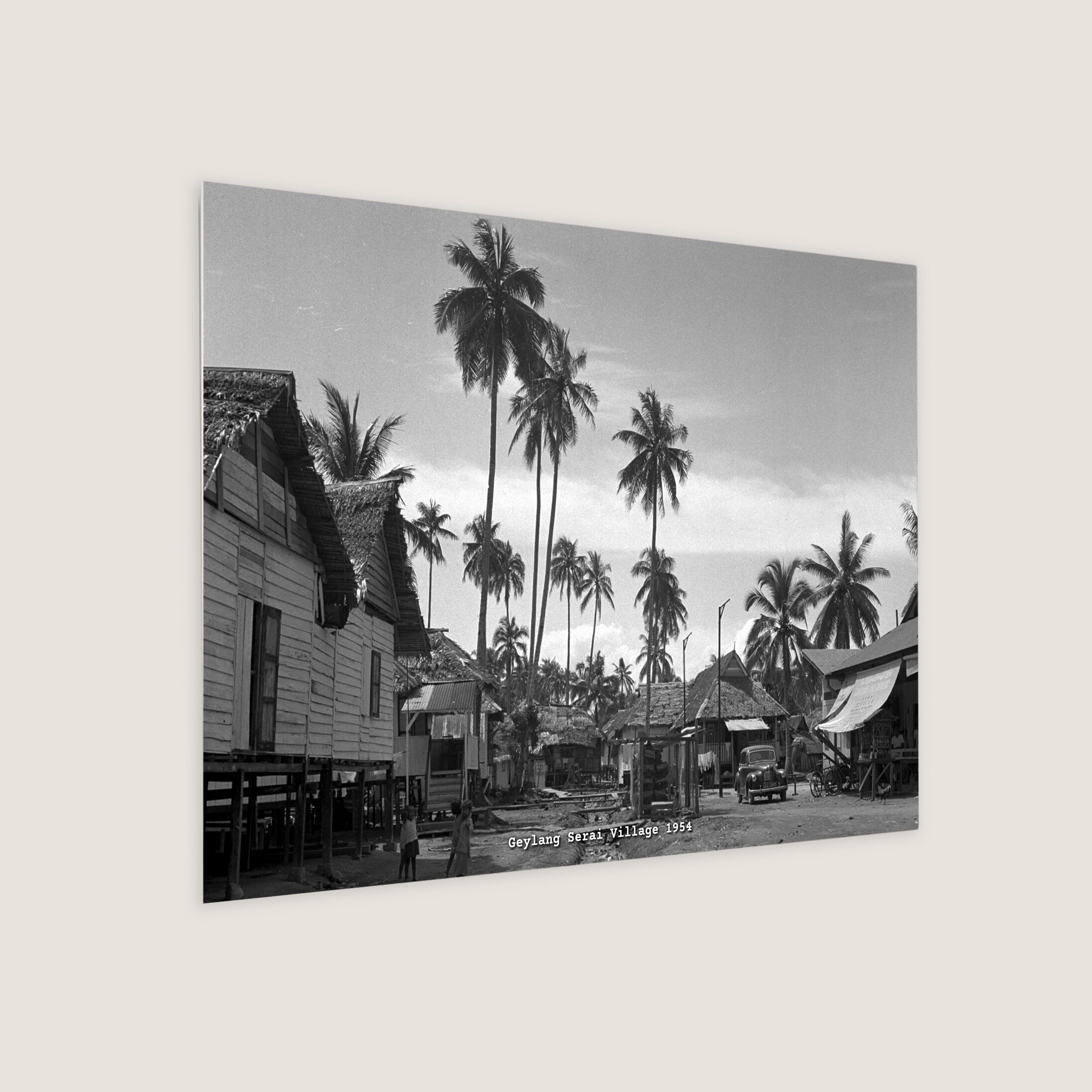 Geylang Serai Village 1954 Metal Panel