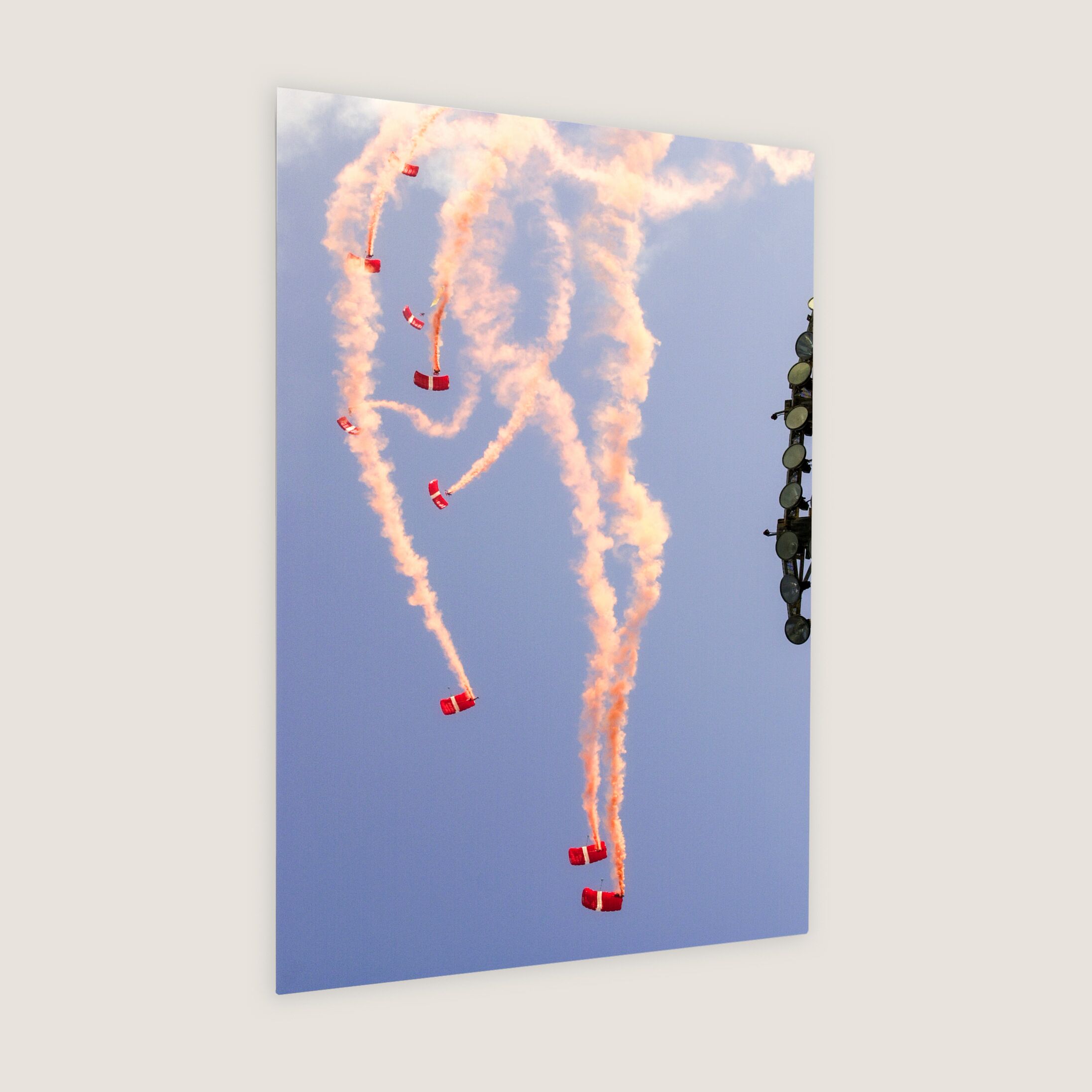 Red Lions with Smoke Trail 2002 Metal Panel