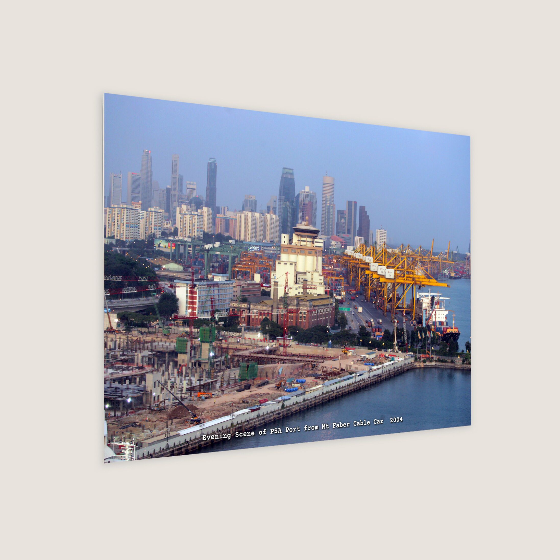 Evening Scene of PSA Port from Mt Faber Cable Car 2004-My Sg Memories