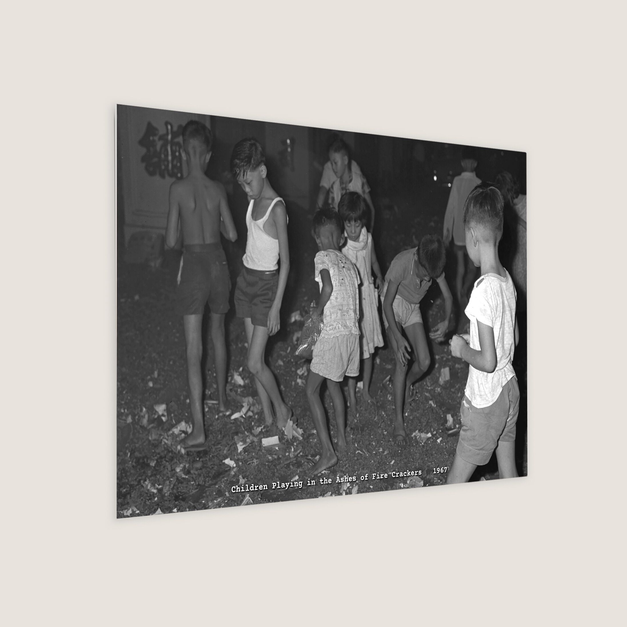 Children Playing in the Ashes of Fire Crackers 1967-My Sg Memories