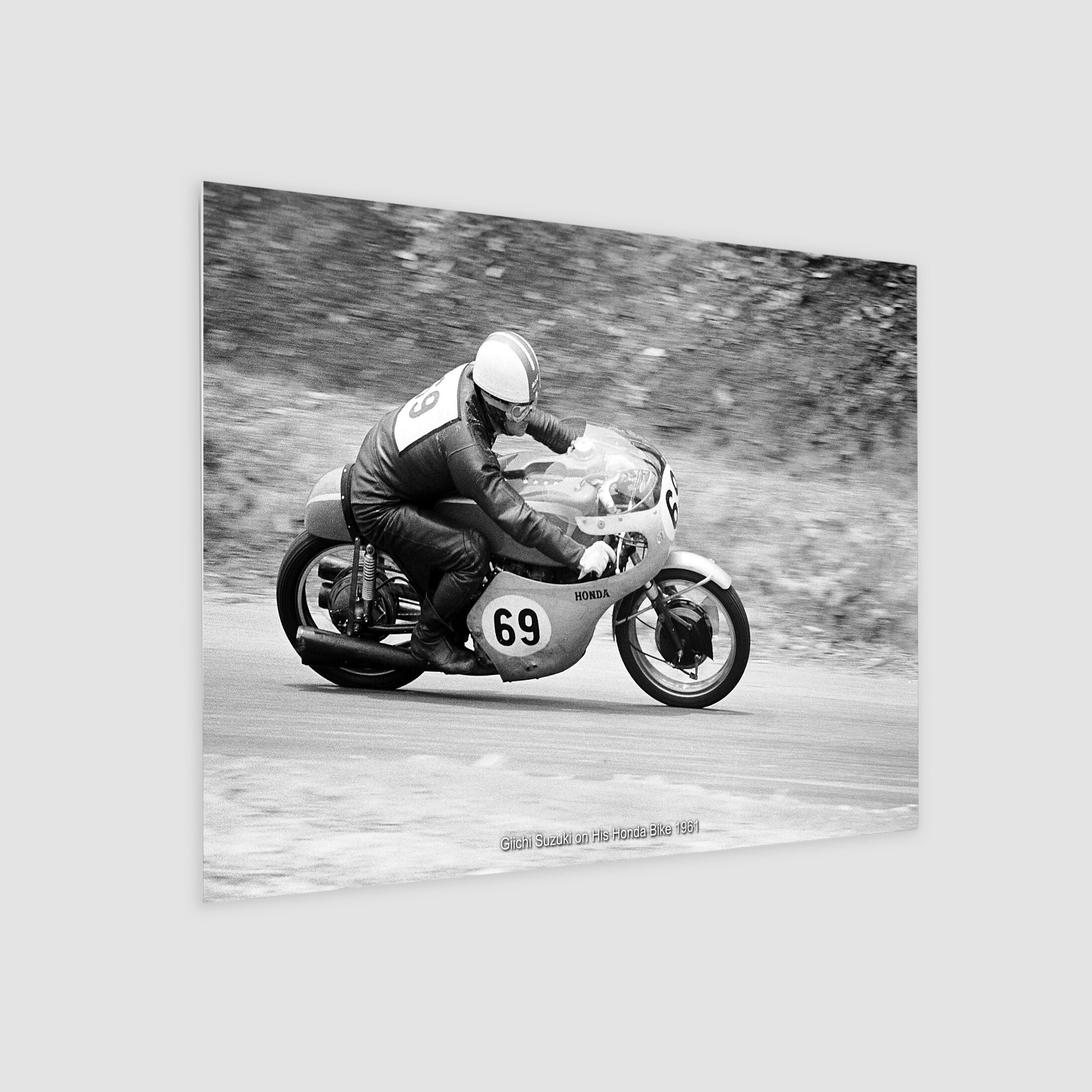Giichi Suzuki on His Honda Bike 1961-My Sg Memories