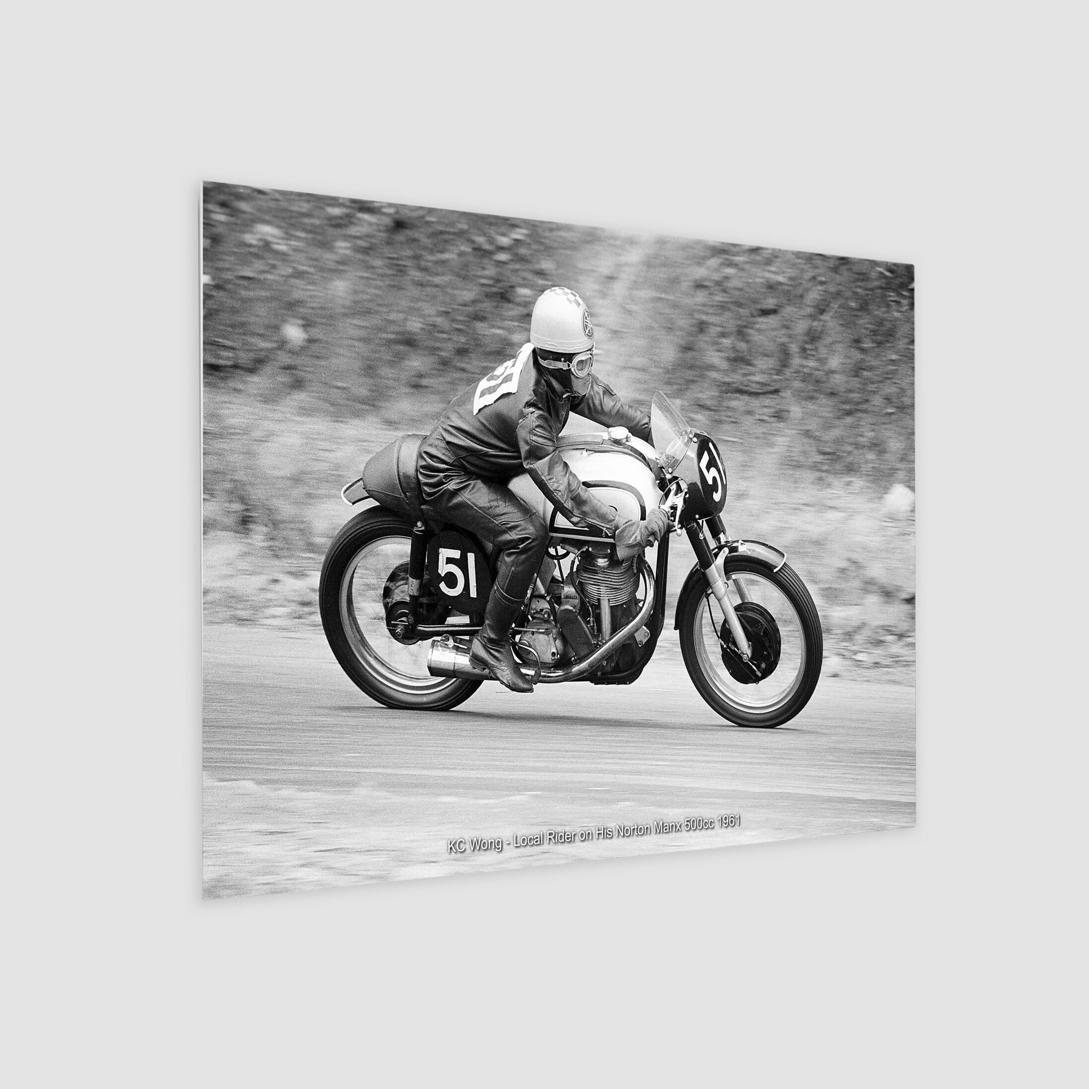 KC Wong - Local Rider on His Norton Manx 500cc 1961-My Sg Memories