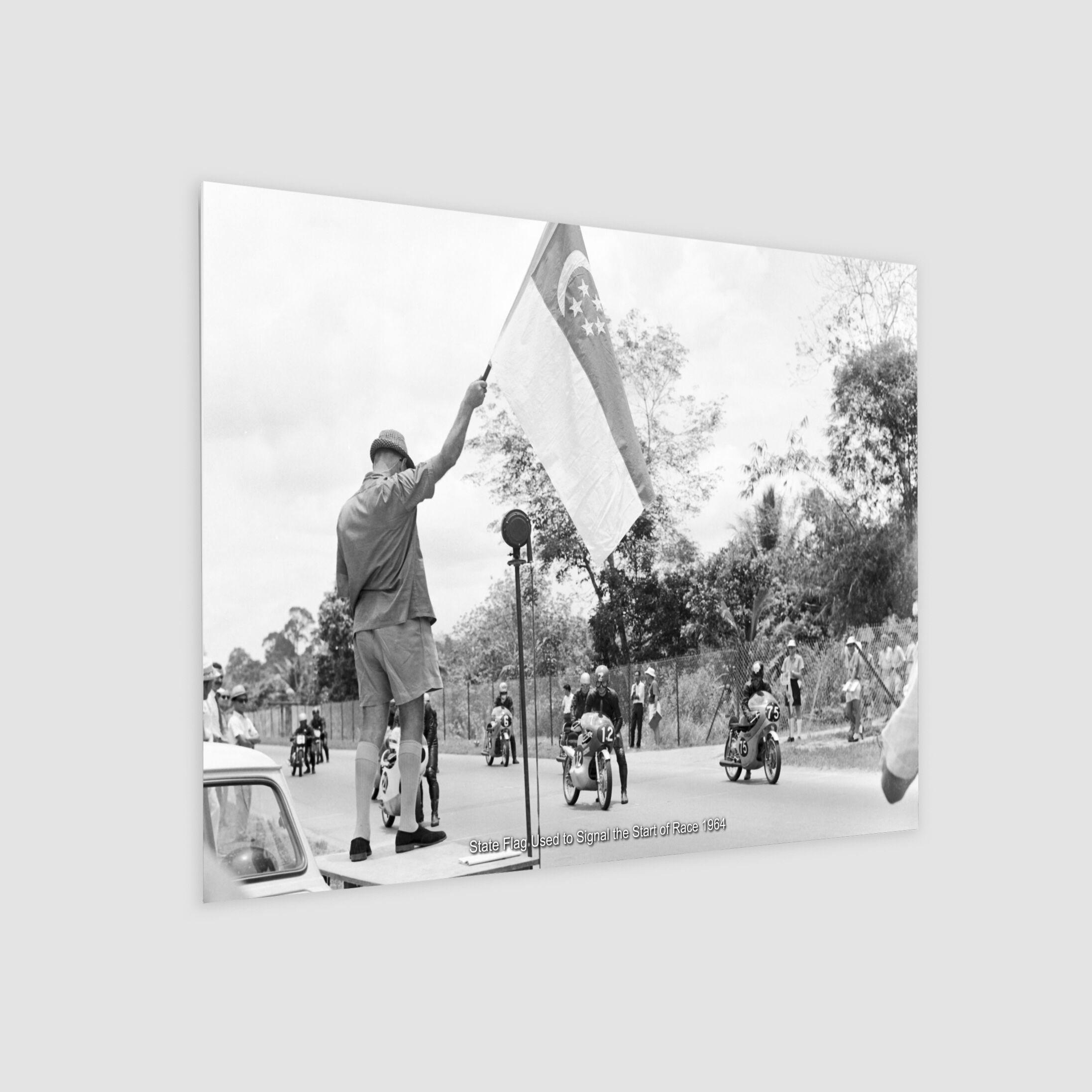 State Flag Used to Signal the Start of Race 1964-My Sg Memories