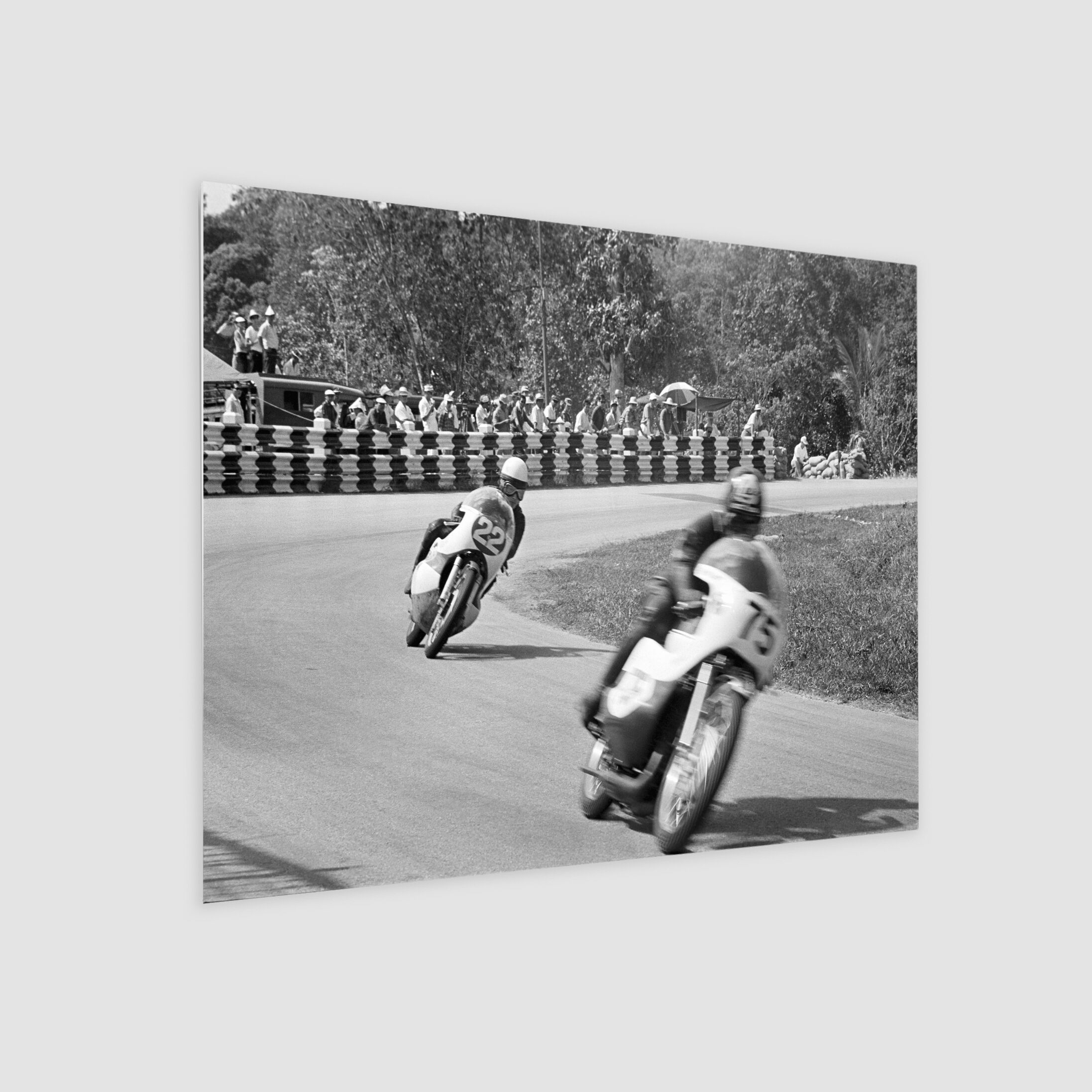 Motorcycle Grand Prix Bikes at the Peak Bend 1967-My Sg Memories