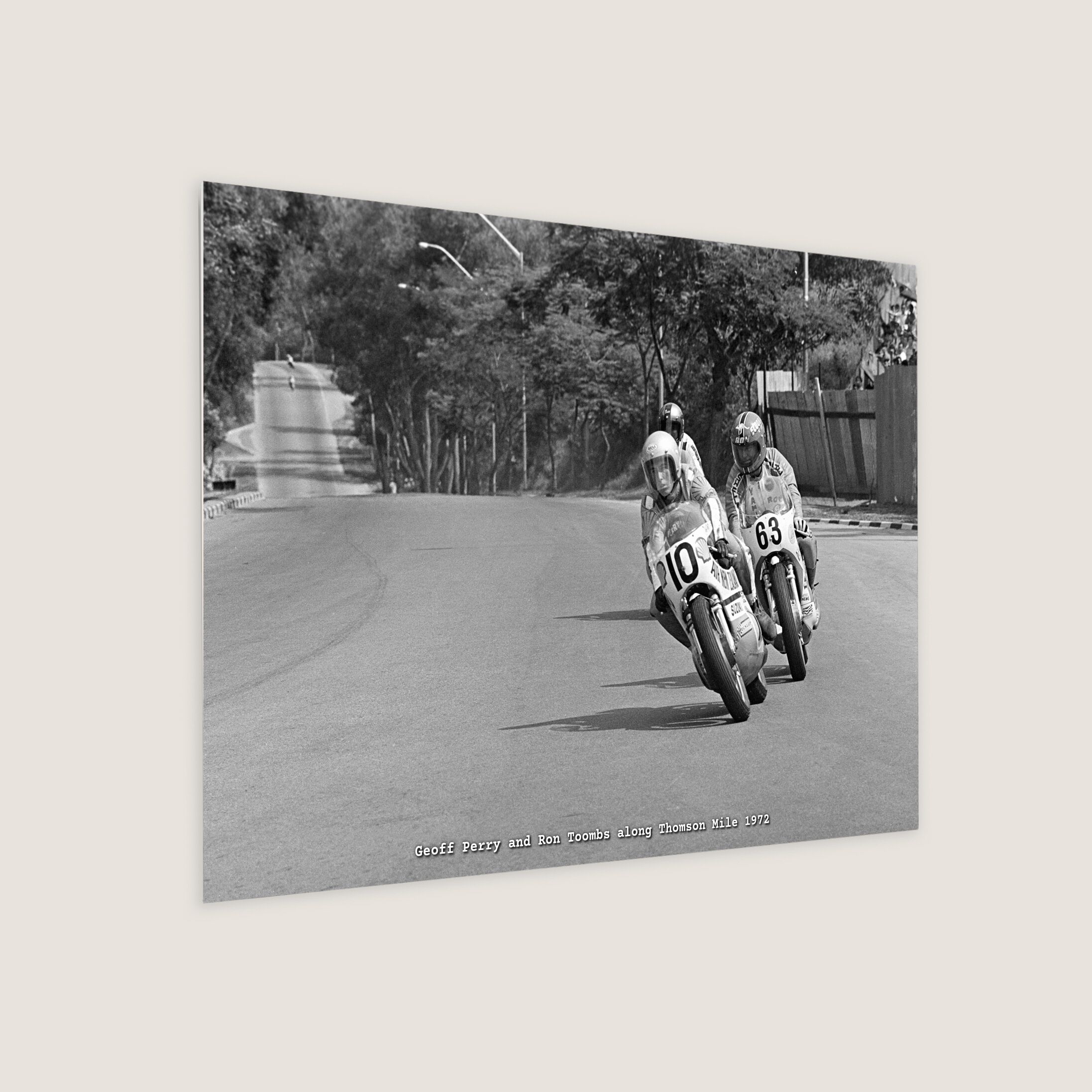 Geoff Perry and Ron Toombs along Thomson Mile 1972