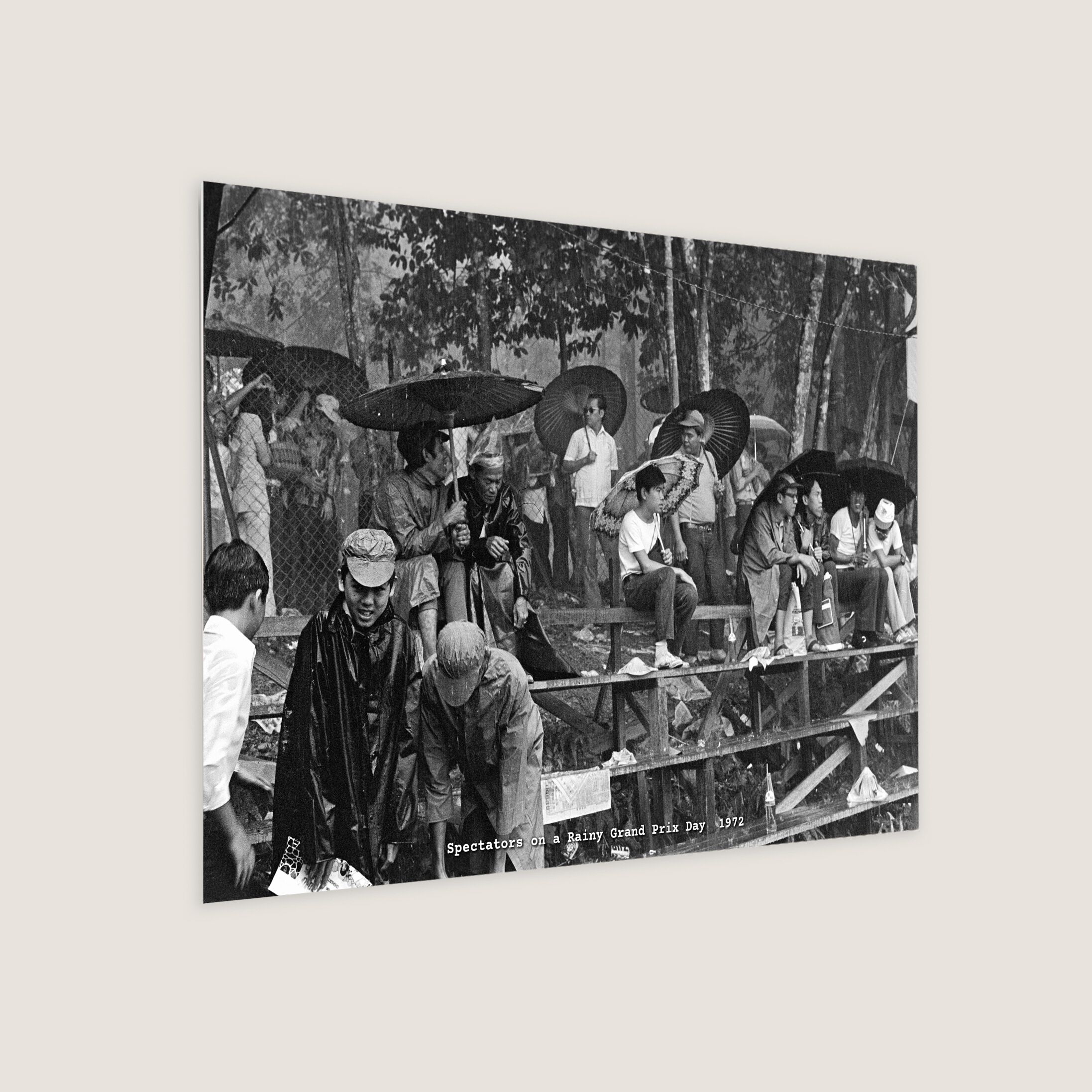 Spectators on a Rainy Grand Prix Day 1972