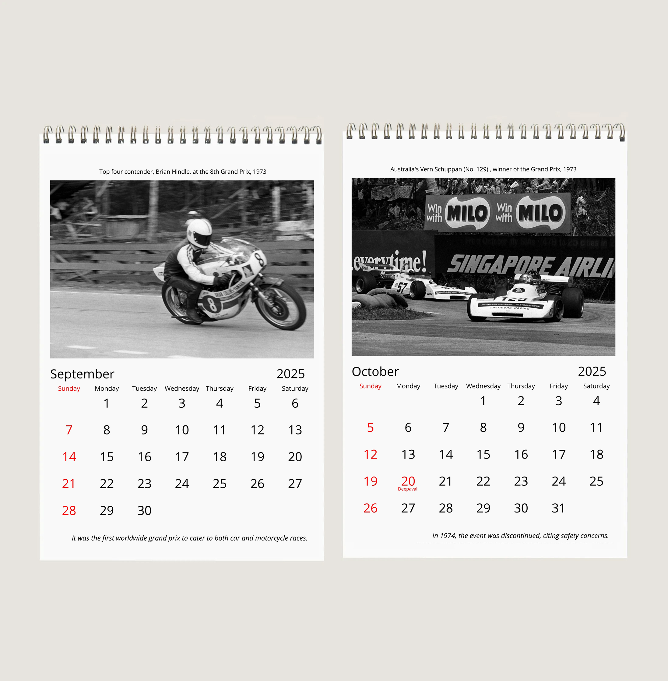 Motor Sports in Singapore Calendar