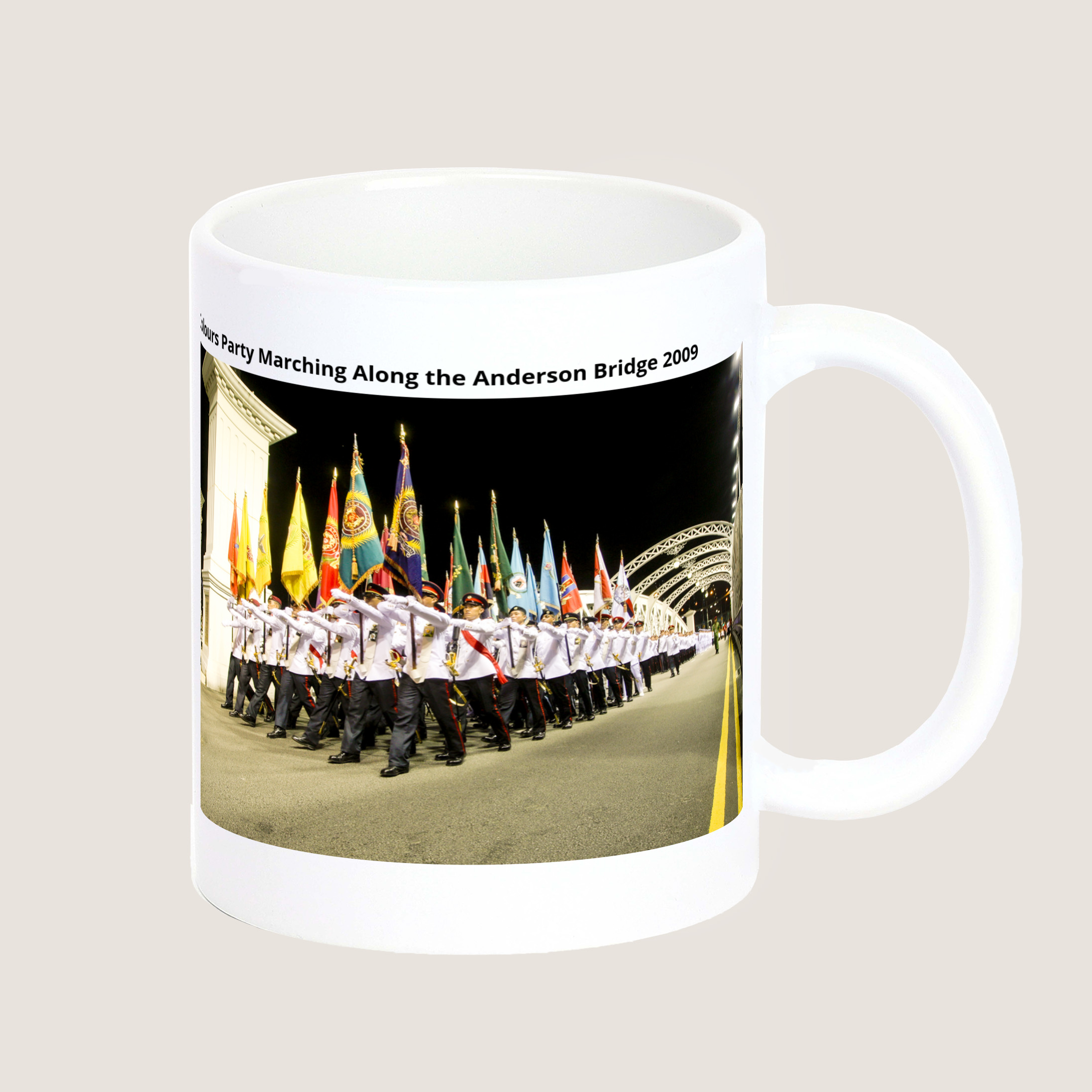 Colours Party Marching Along the Anderson Bridge 2009 Mug