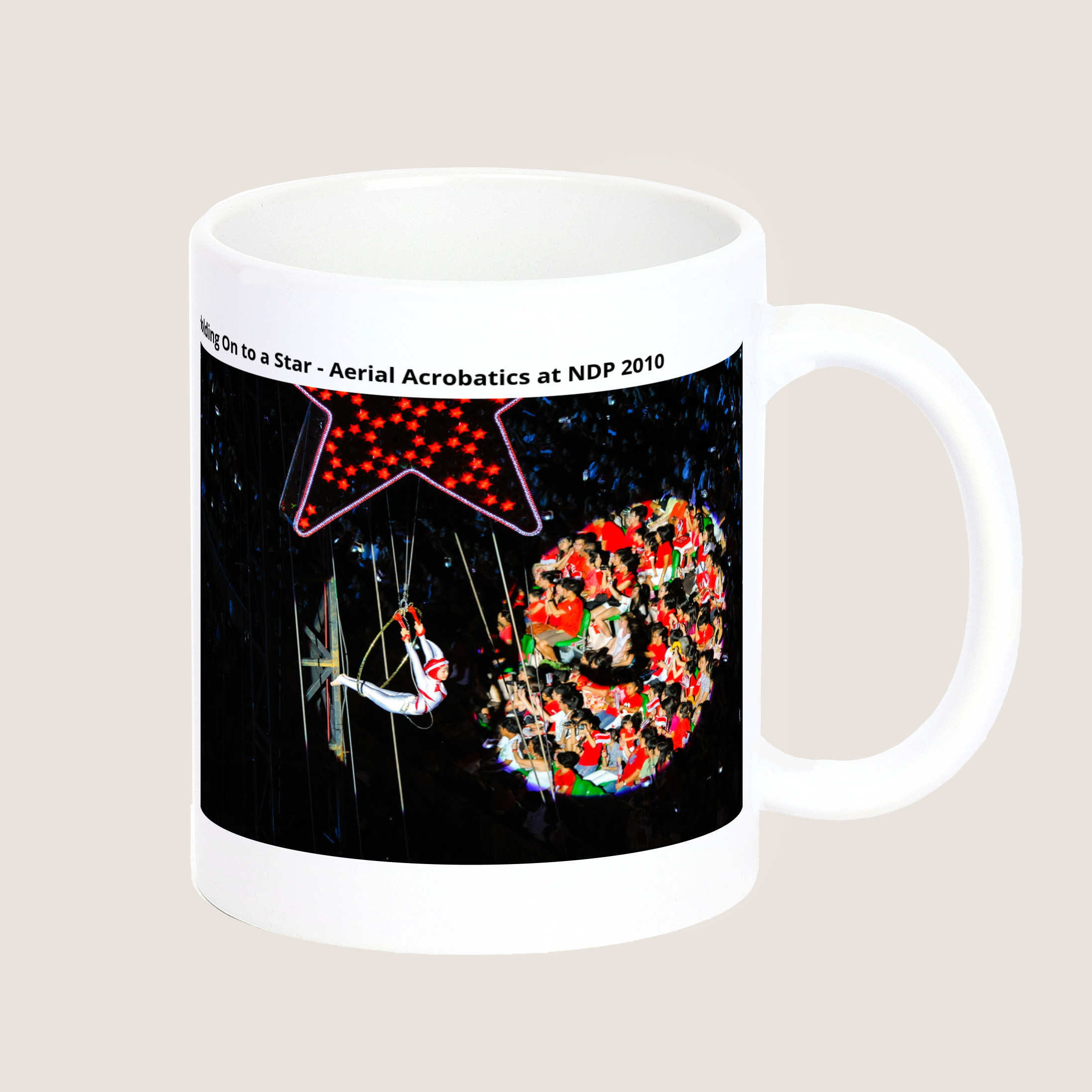 Holding On to a Star - Aerial Acrobatics at NDP 2010 Mug