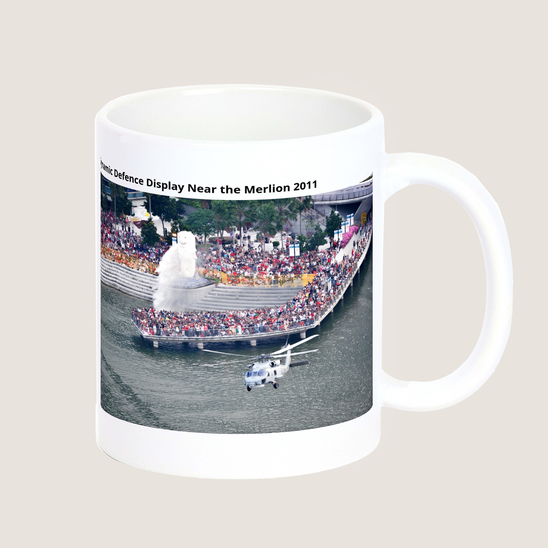 Dynamic Defence Display Near the Merlion 2011 Mug