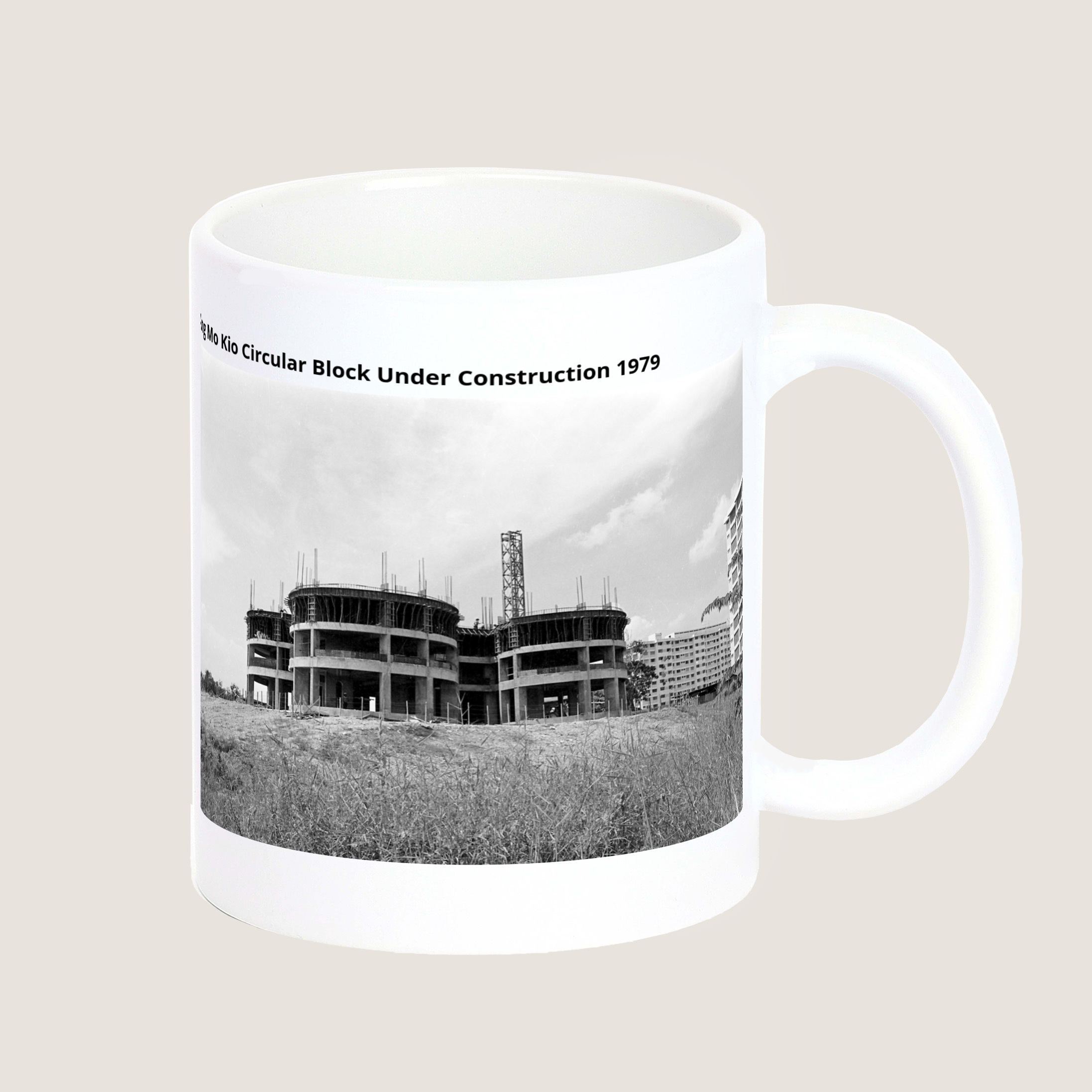 Ang Mo Kio Circular Block Under Construction 1979-My Sg Memories