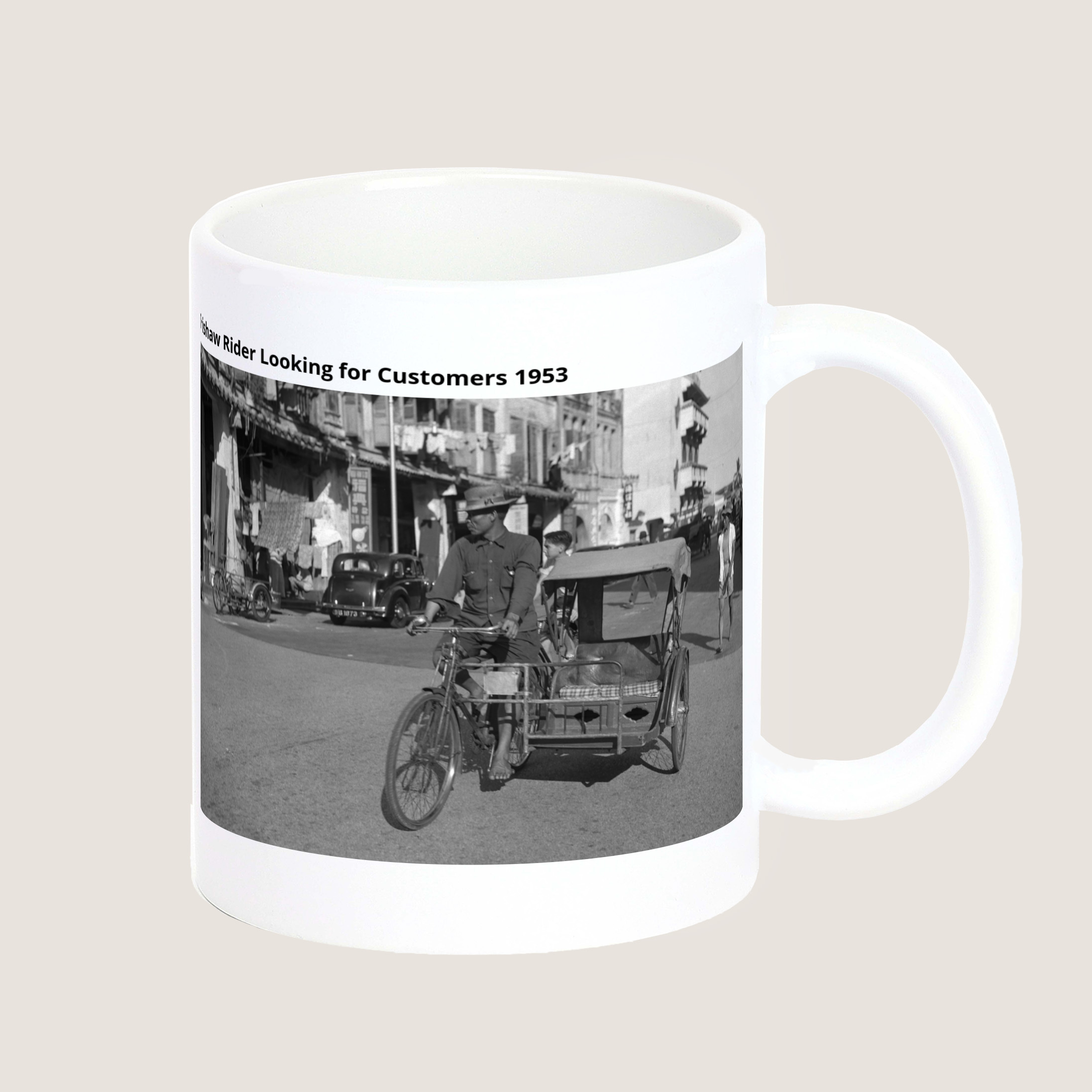 Trishaw Rider Looking for Customers 1953-My Sg Memories