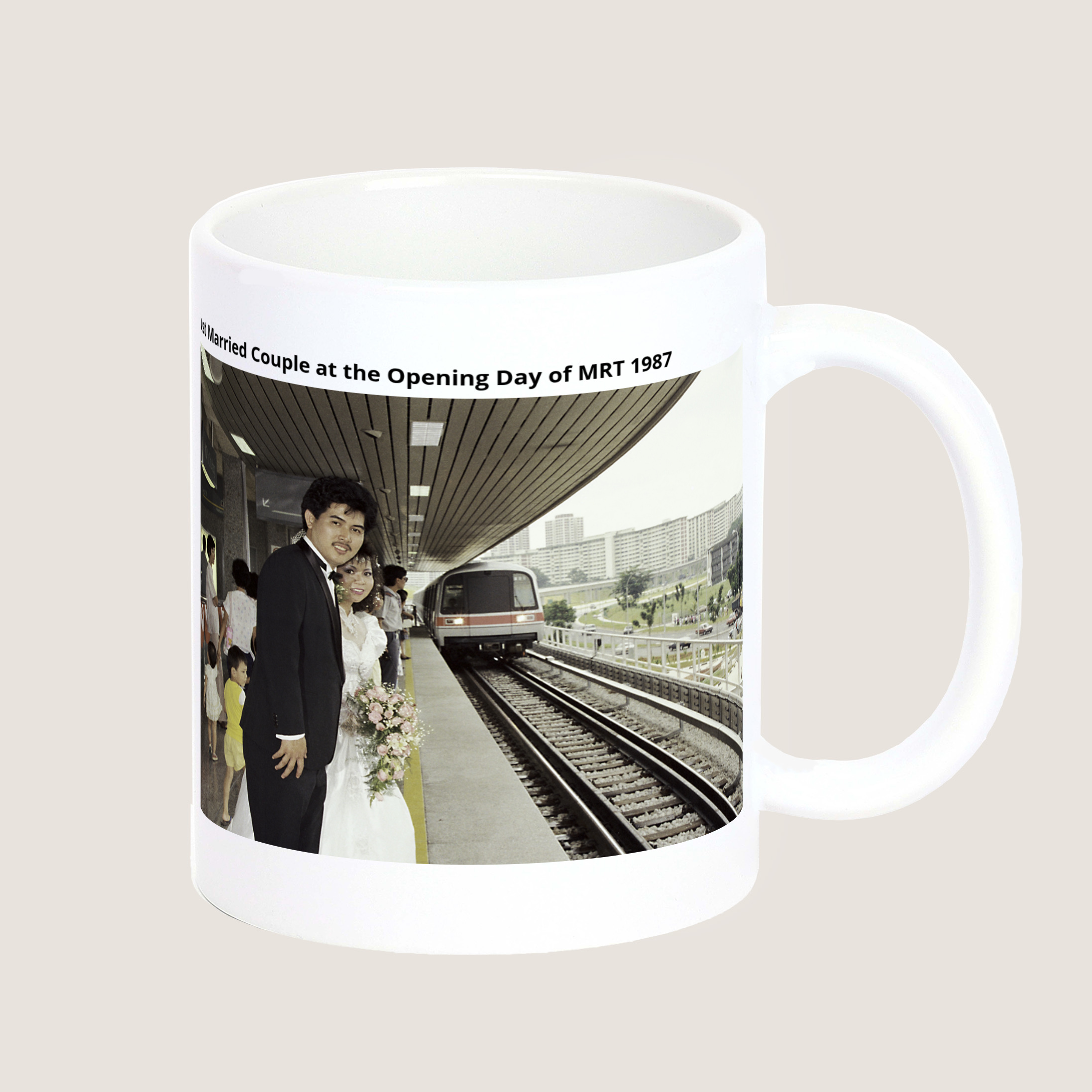 Just Married Couple at the Opening Day of MRT 1987-My Sg Memories