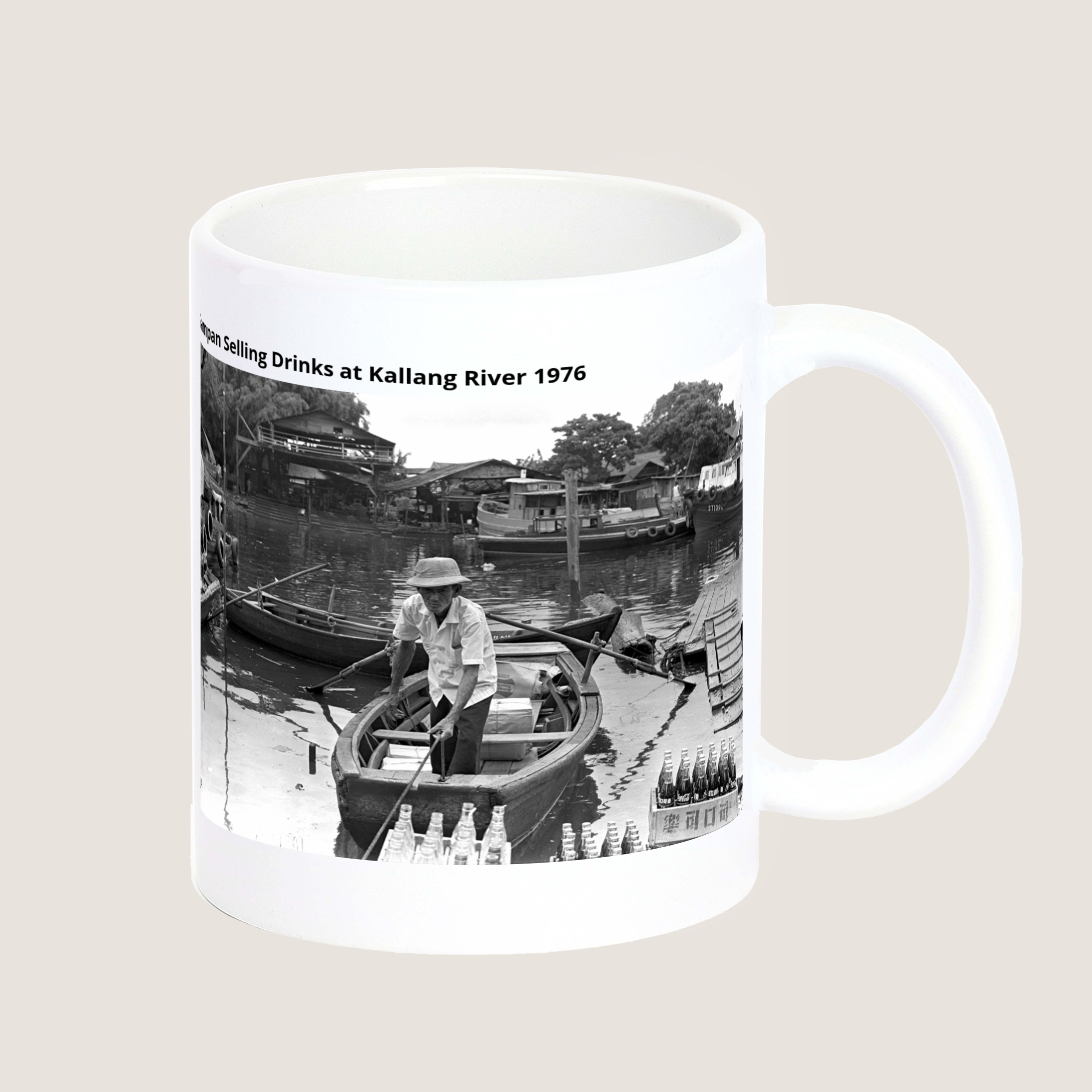 Sampan Selling Drinks at Kallang River 1976-My Sg Memories
