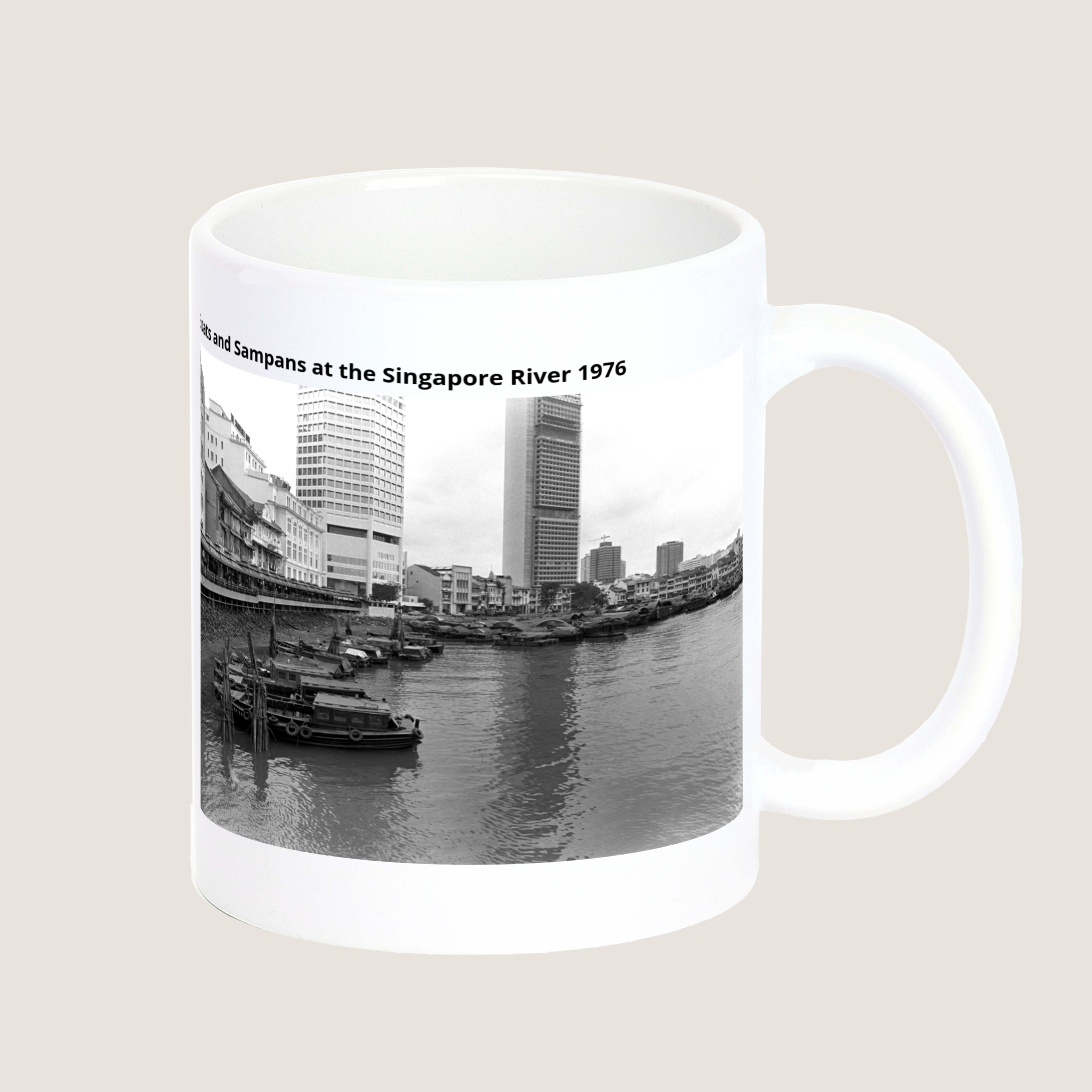 Boats and Sampans at the Singapore River 1976-My Sg Memories