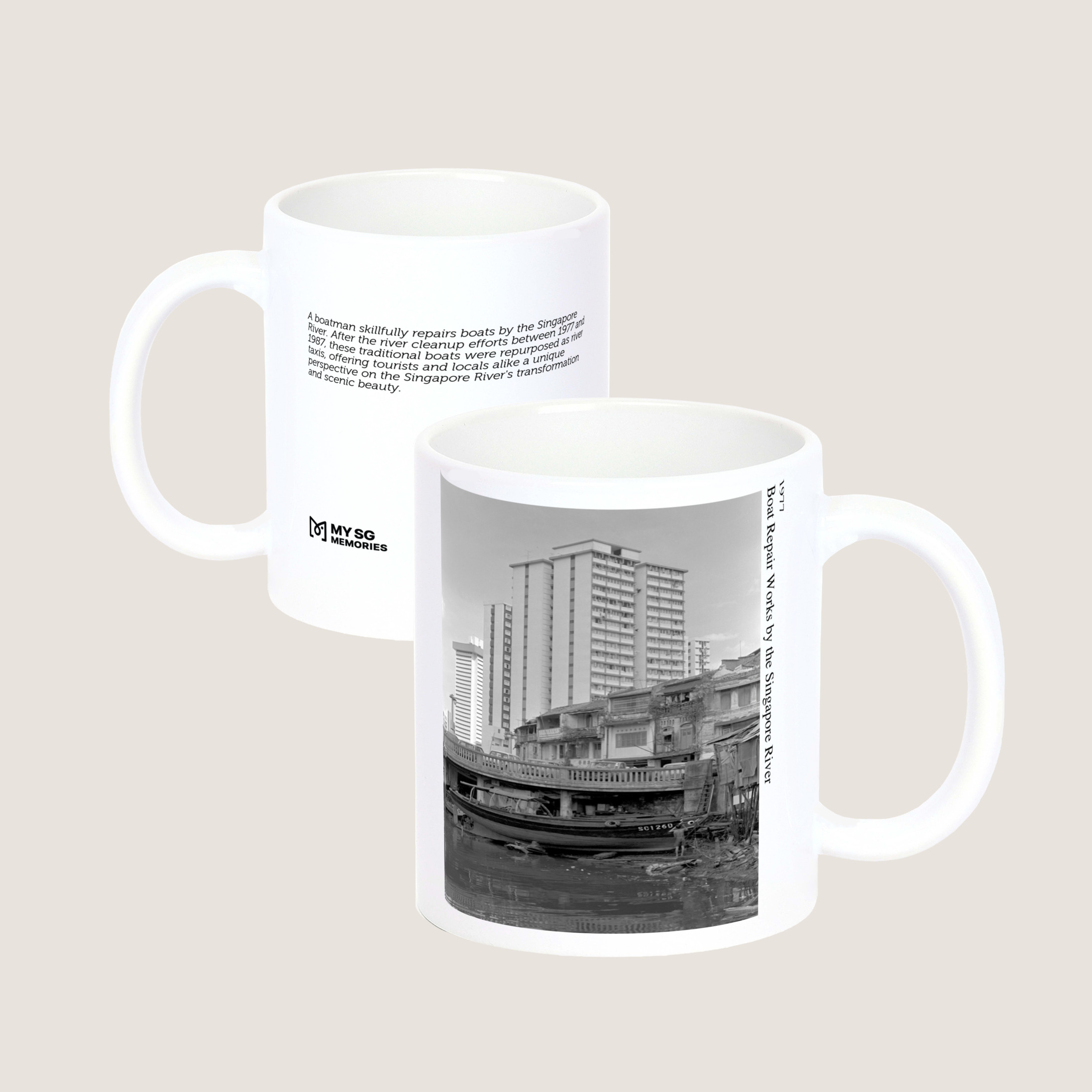 Boat Repair Works by the Singapore River 1977-My Sg Memories