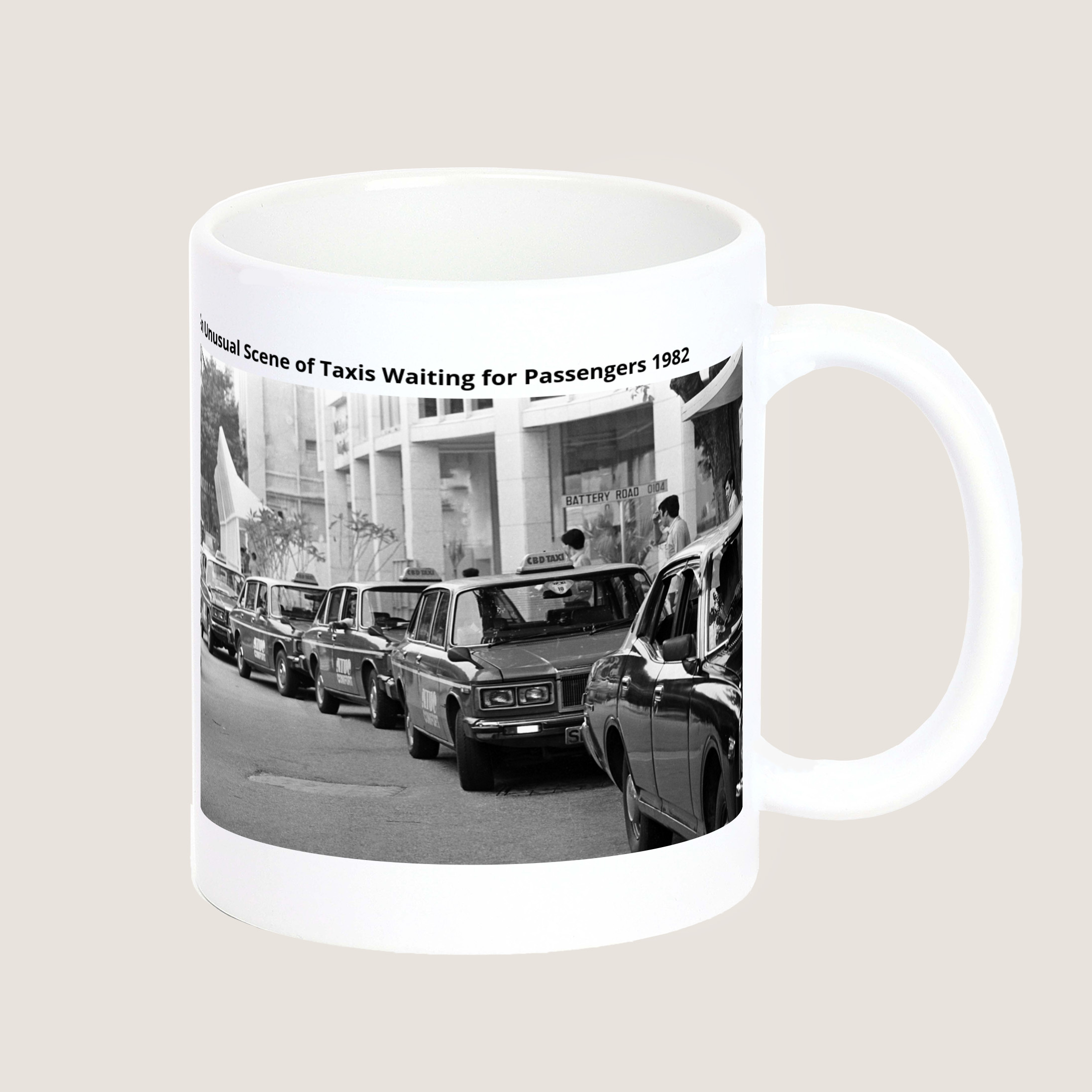 An Unusual Scene of Taxis Waiting for Passengers 1982-My Sg Memories