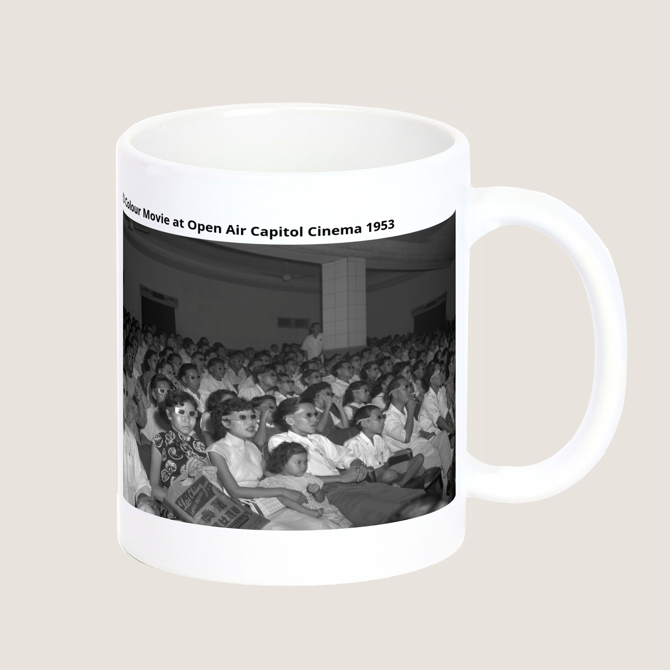 3D Colour Movie at Open Air Capitol Cinema 1953 Mug