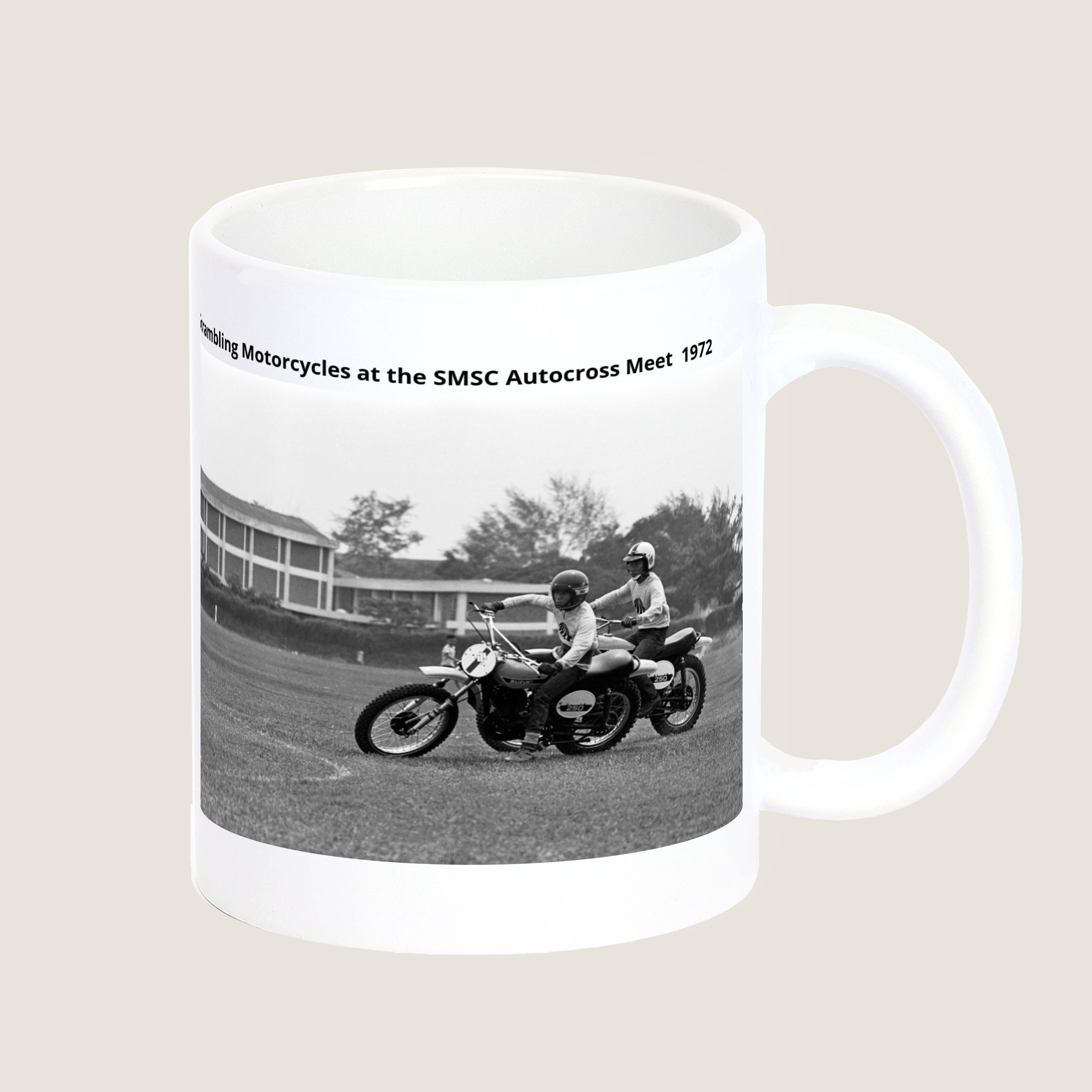 Scrambling Motorcycles at the SMSC Autocross Meet 1972 Mug