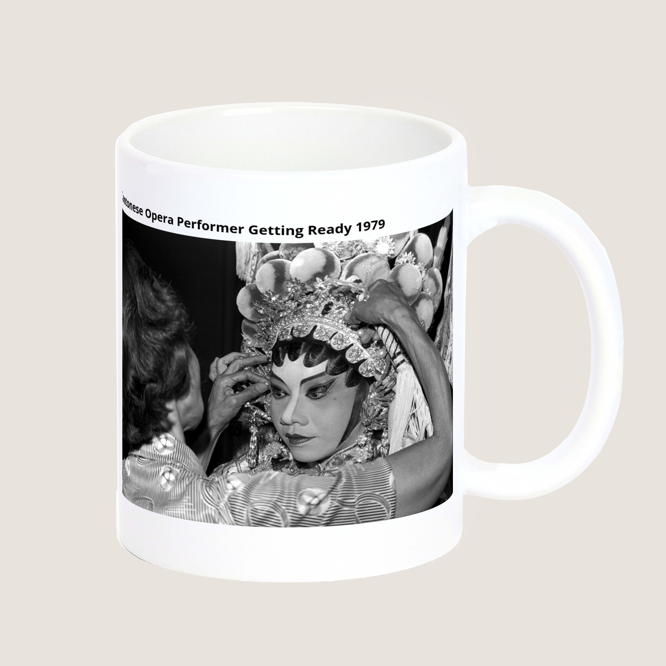 Cantonese Opera Performer Getting Ready 1979 Mug