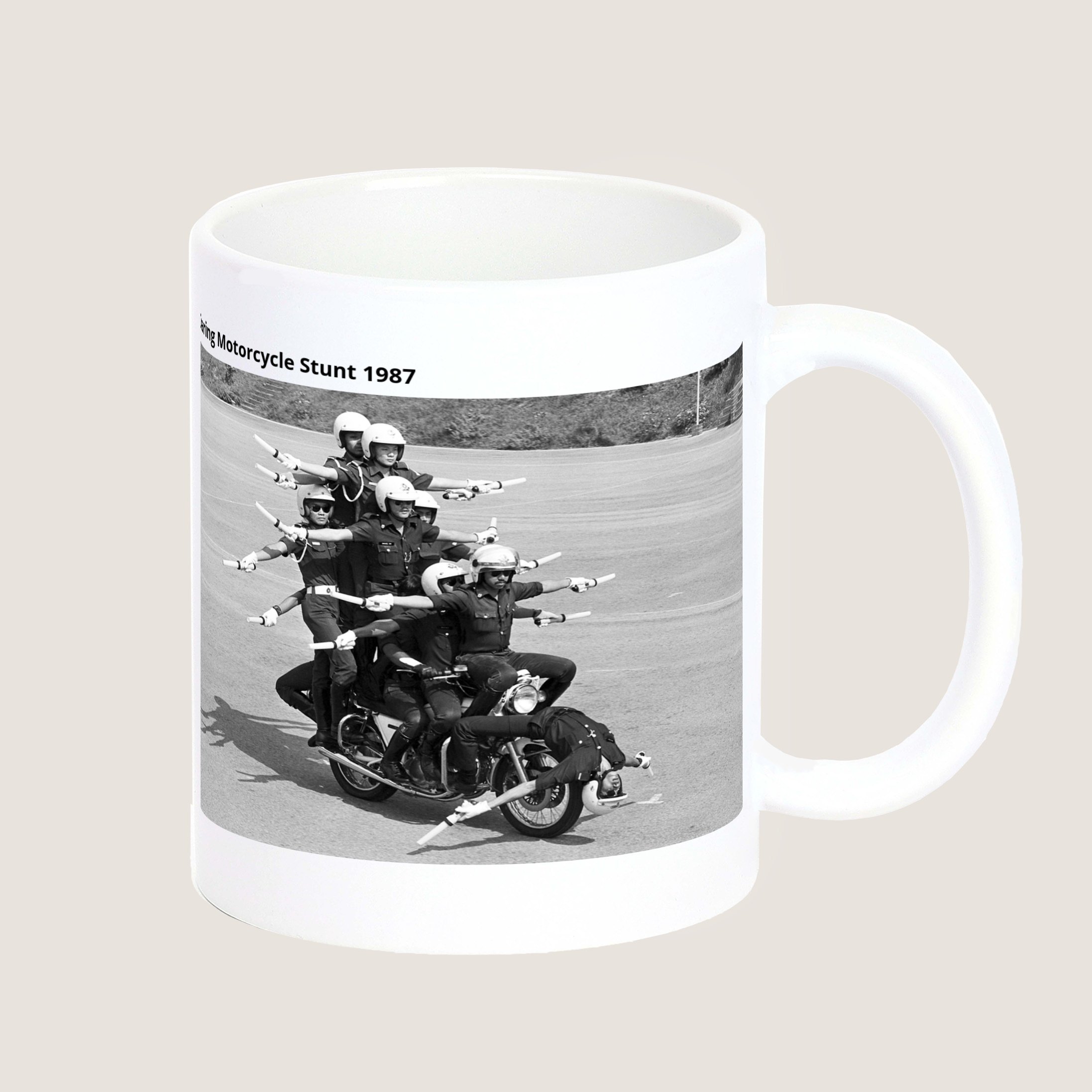 Daring Motorcycle Stunt 1987 Mug