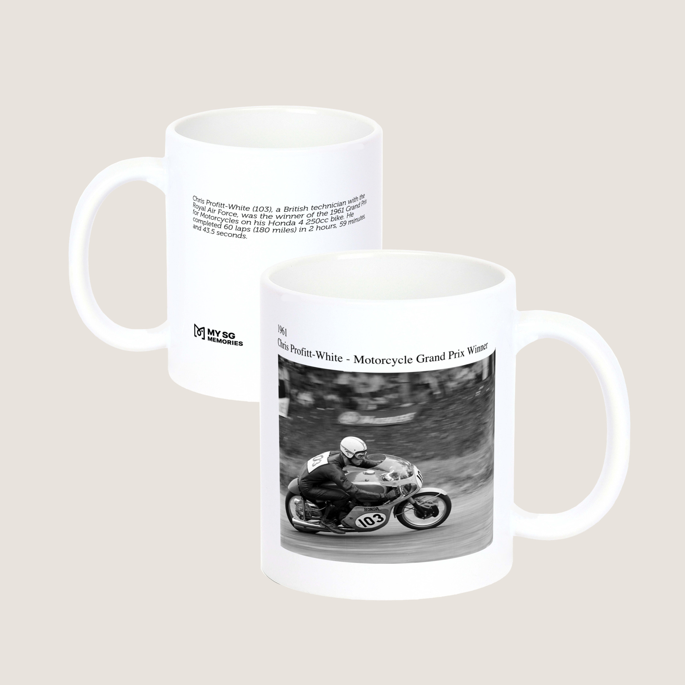 Chris Profitt-White - Motorcycle Grand Prix Winner 1961-My Sg Memories