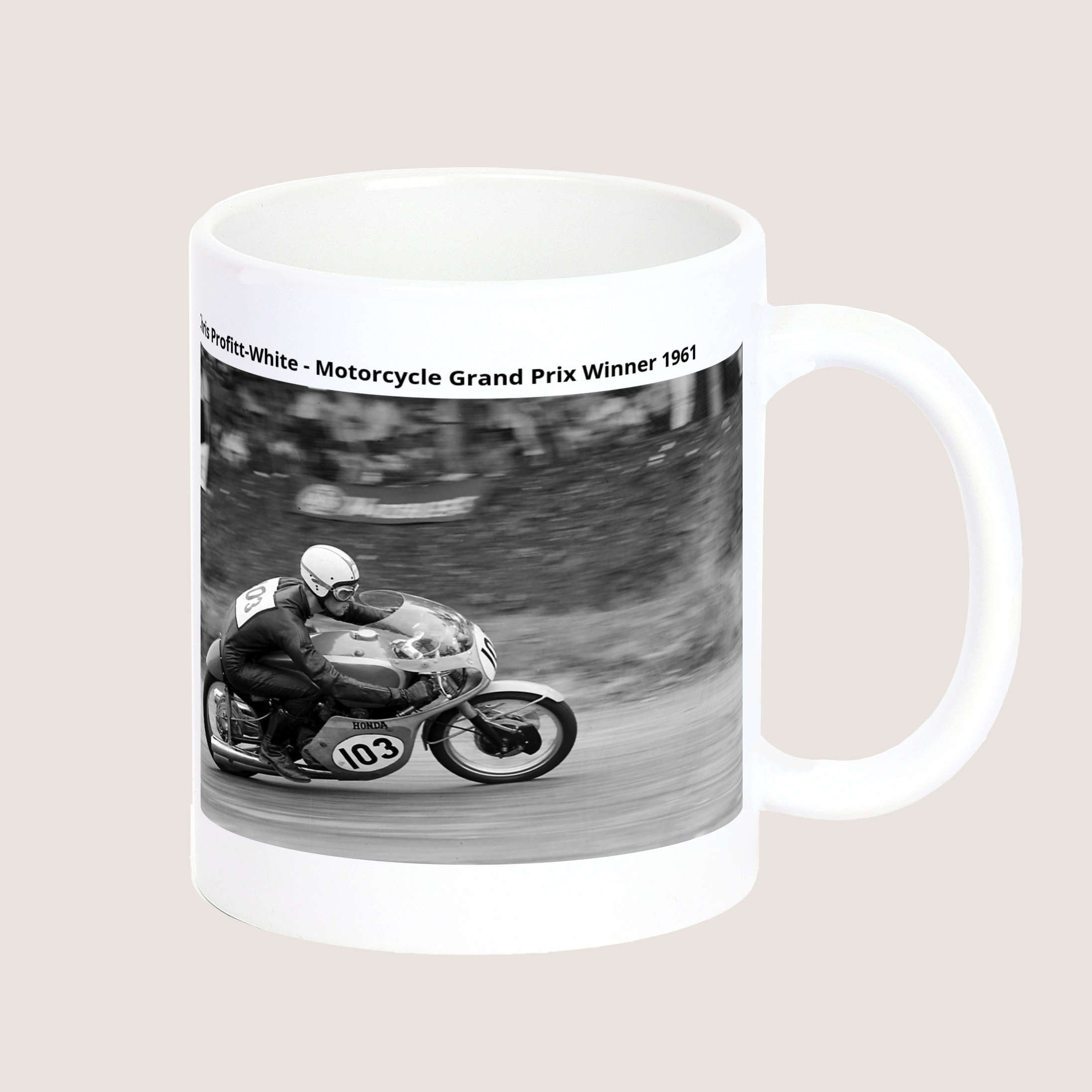 Chris Profitt-White - Motorcycle Grand Prix Winner 1961 Mug