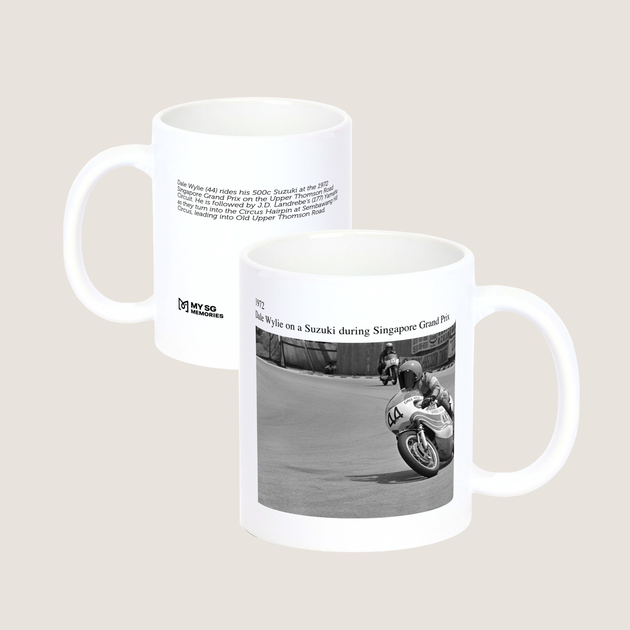 Dale Wylie on a Suzuki during Singapore Grand Prix 1972-My Sg Memories