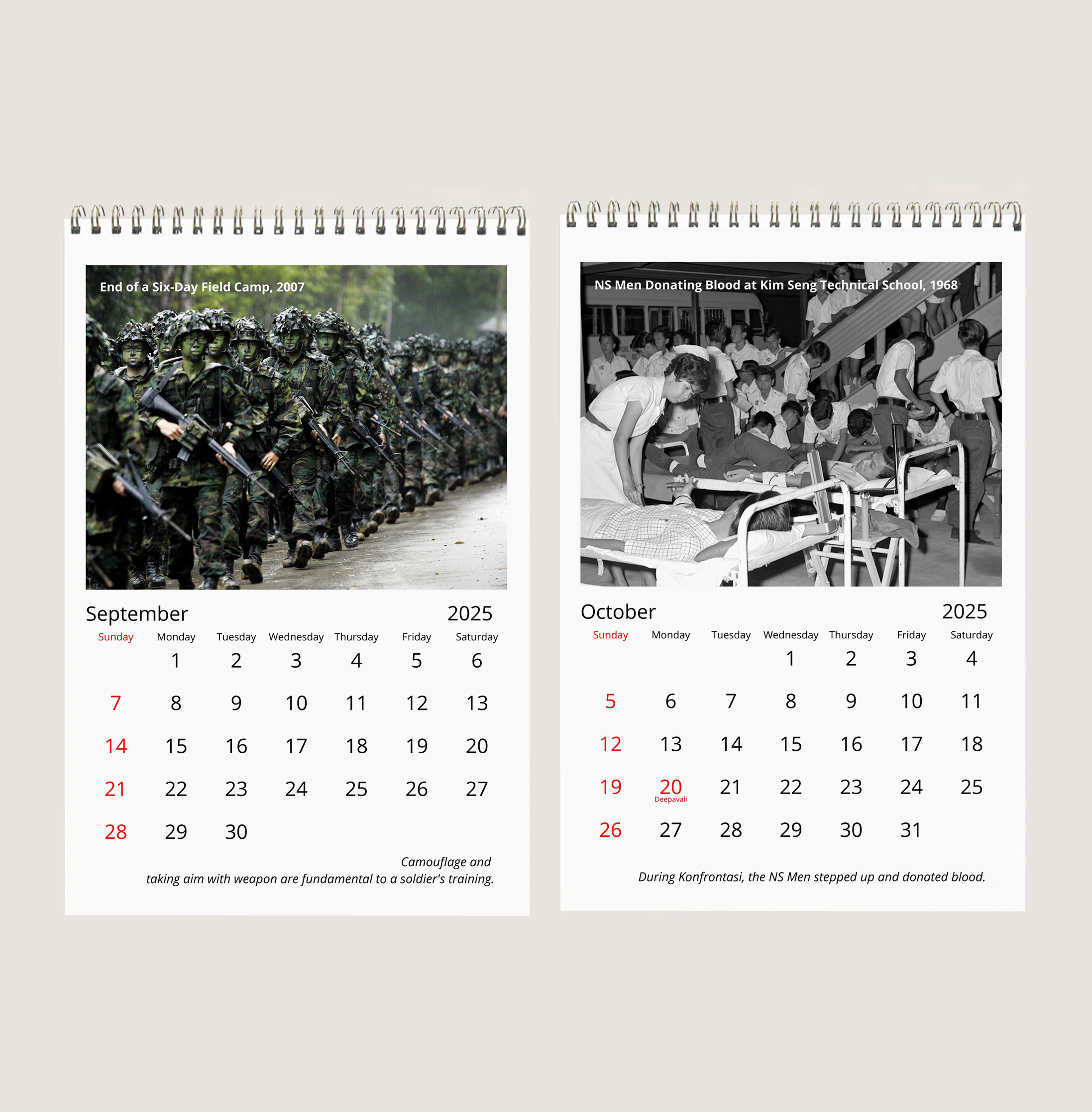 Army in Singapore Calendar