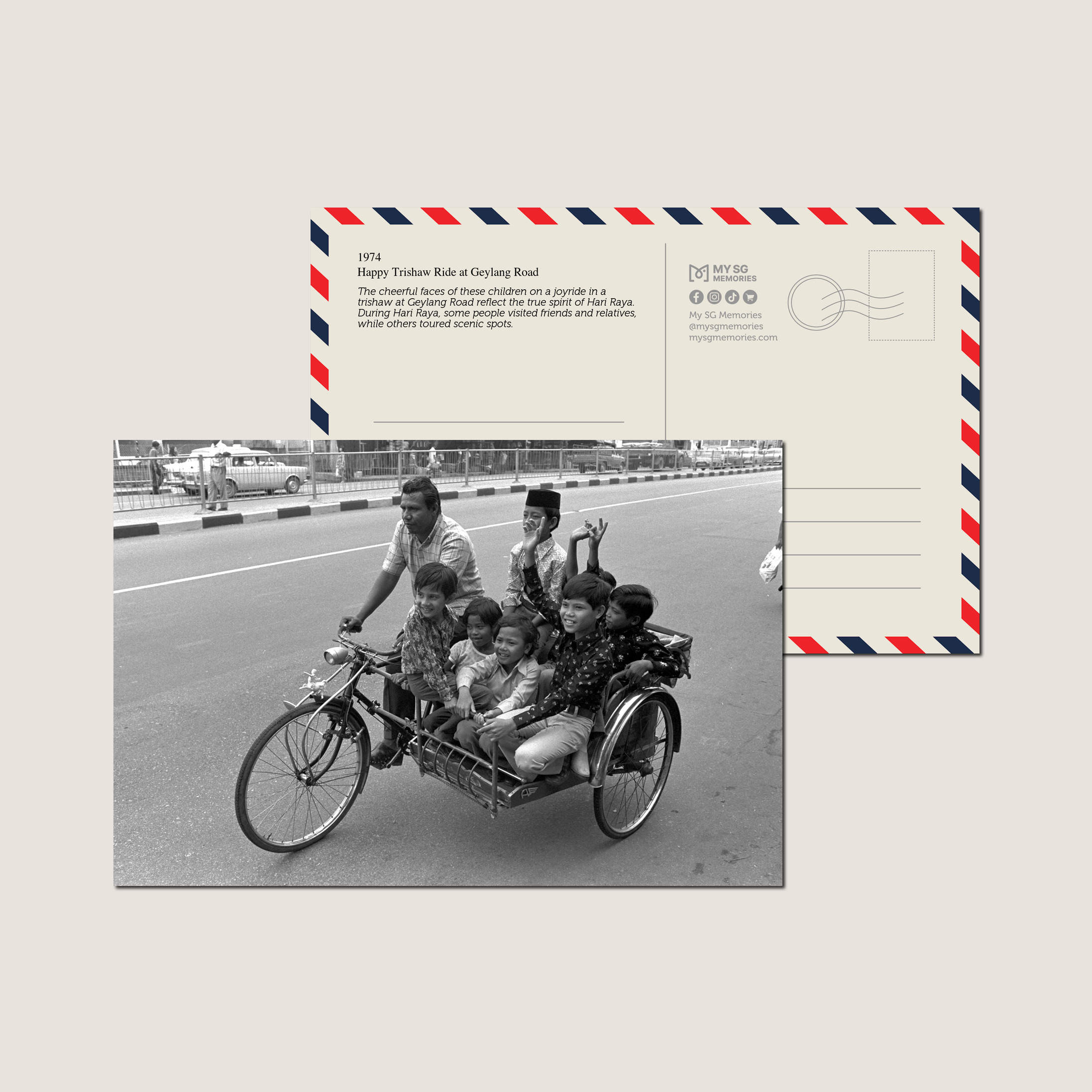 Happy Trishaw Ride at Geylang Road 1974-My Sg Memories