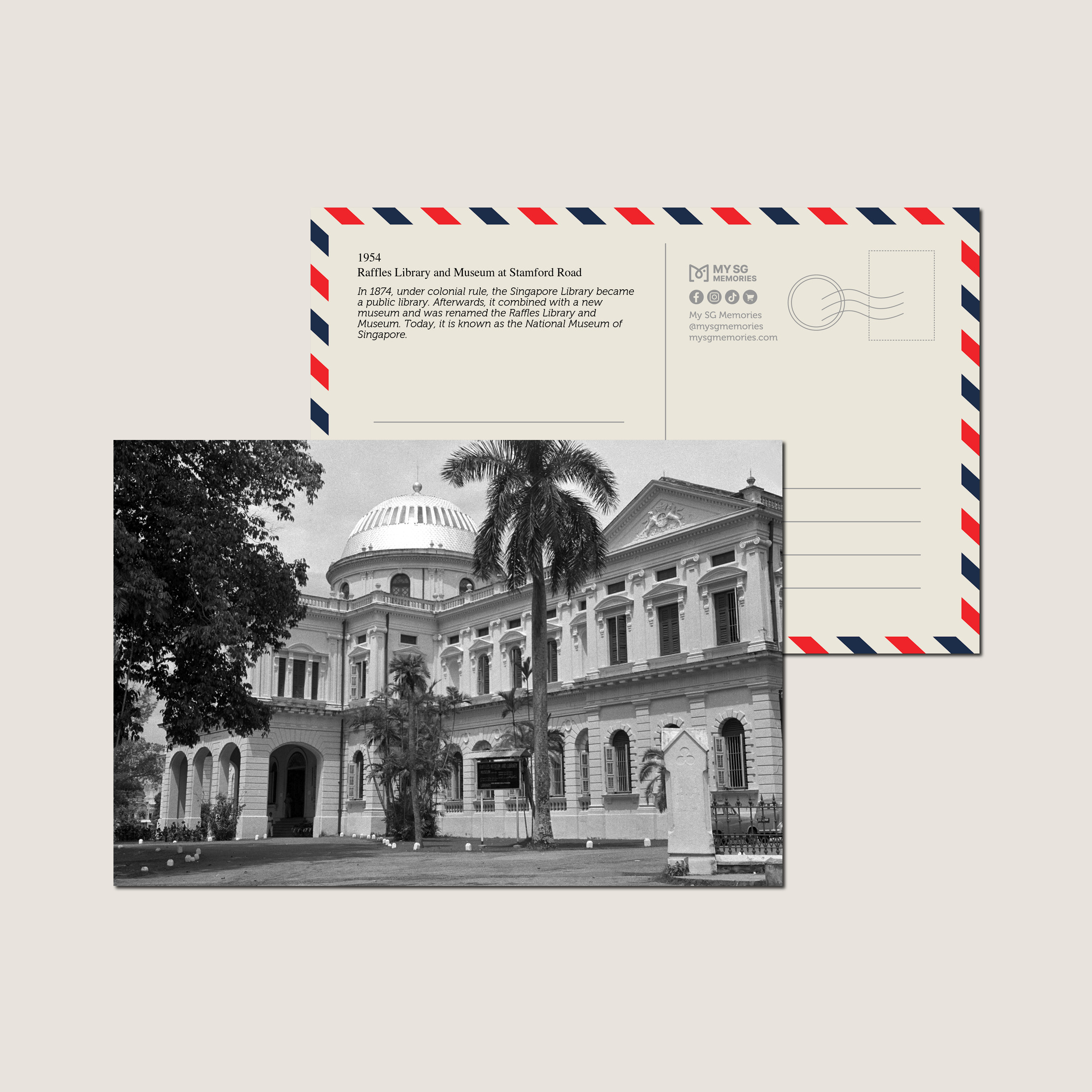 Raffles Library and Museum at Stamford Road 1954-My Sg Memories