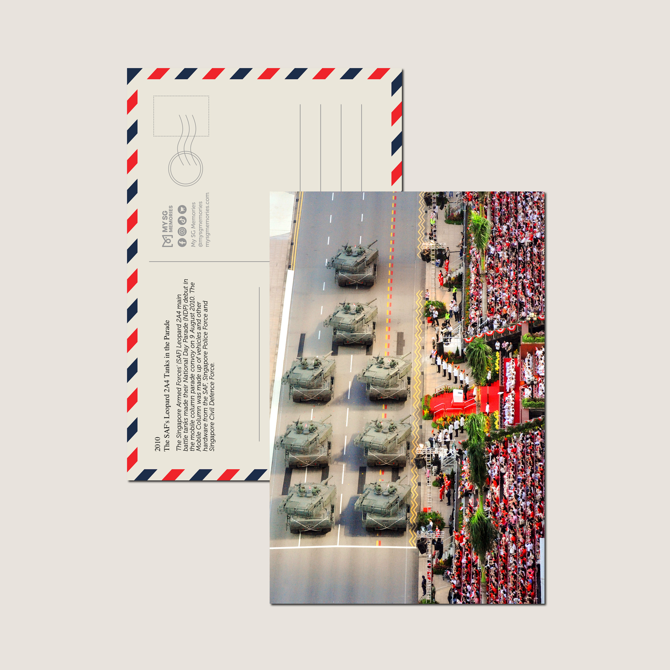 The SAF's Leopard 2A4 Tanks in the Parade 2010-My Sg Memories