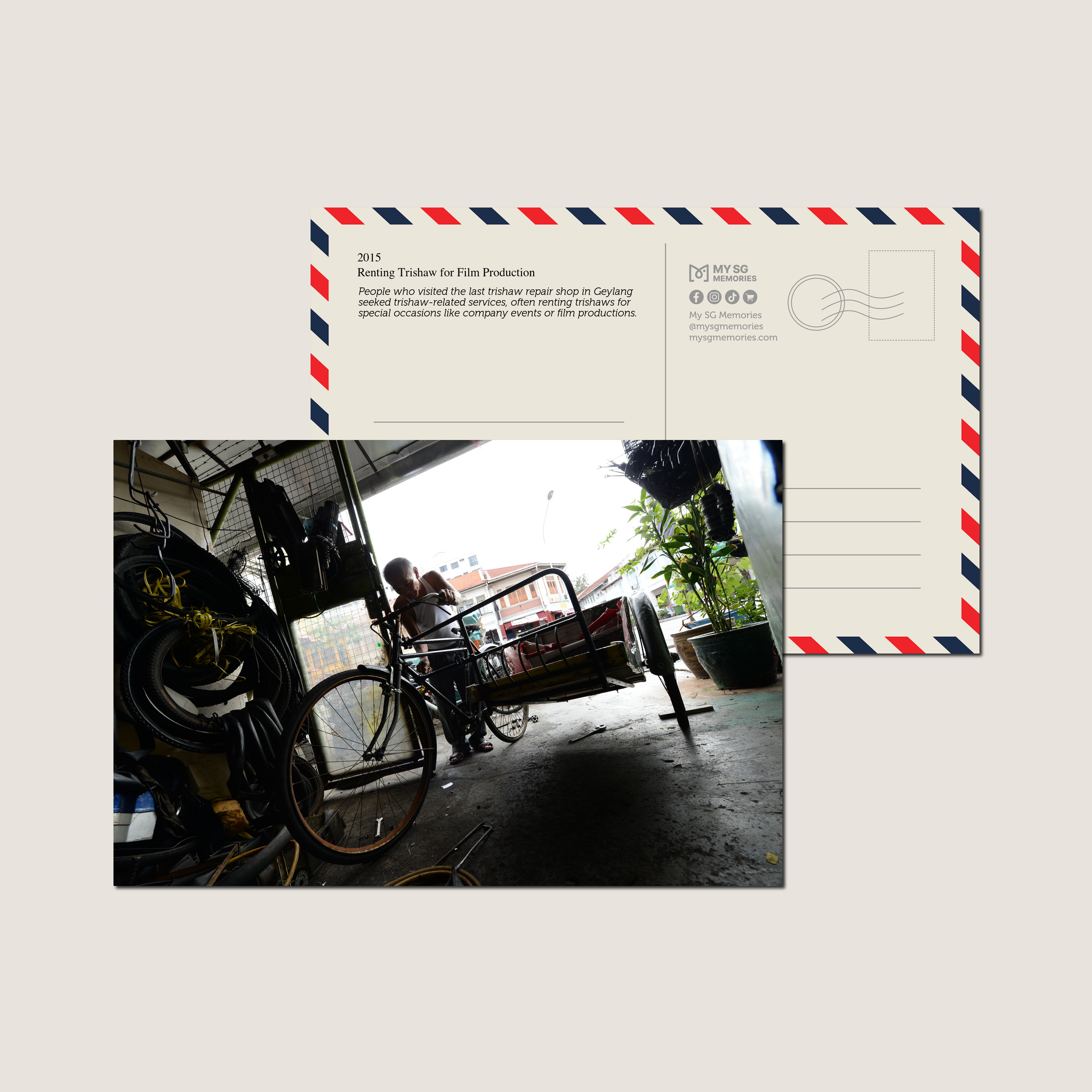 Renting Trishaw for Film Production 2015-My Sg Memories