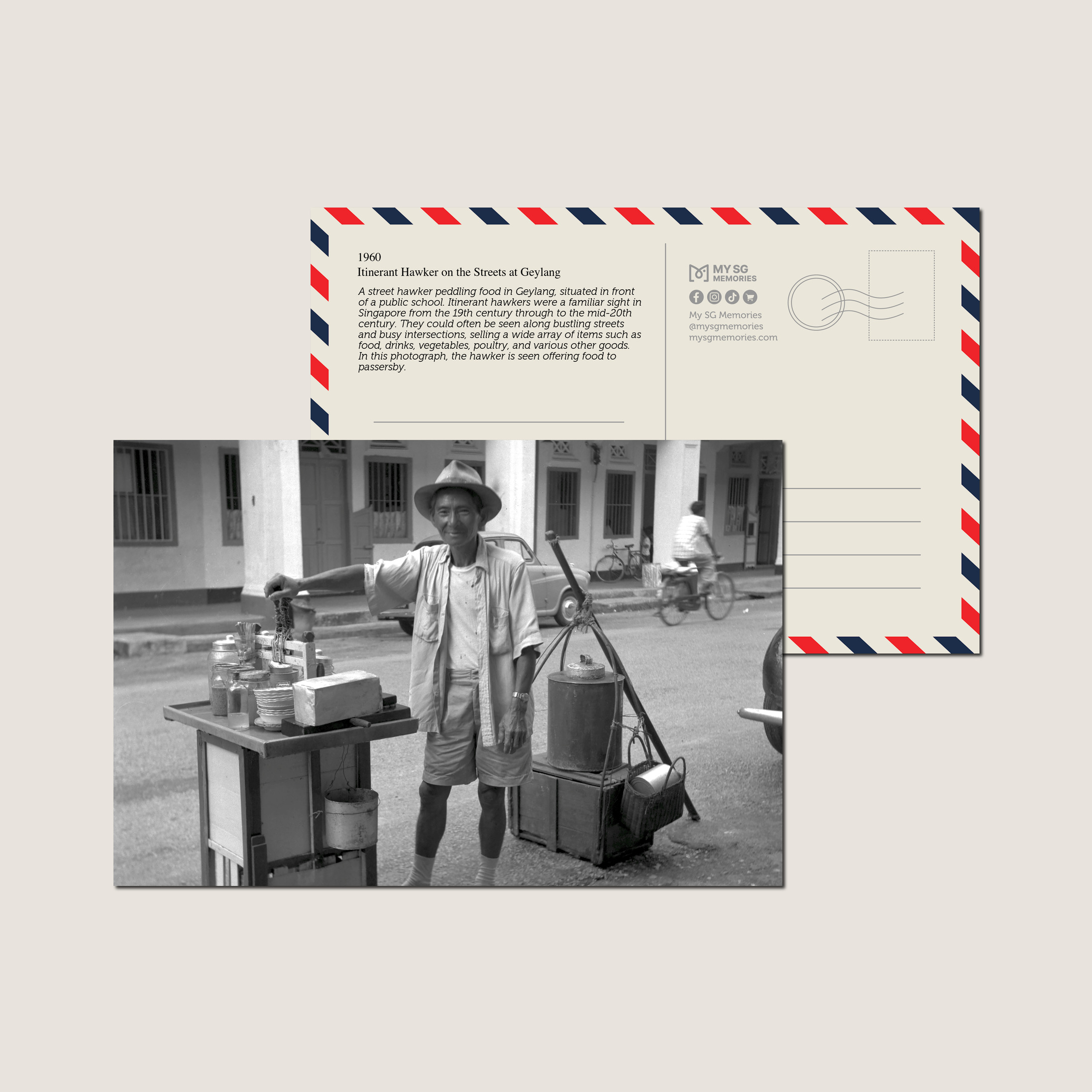 Itinerant Hawker on the Streets at Geylang 1960-My Sg Memories