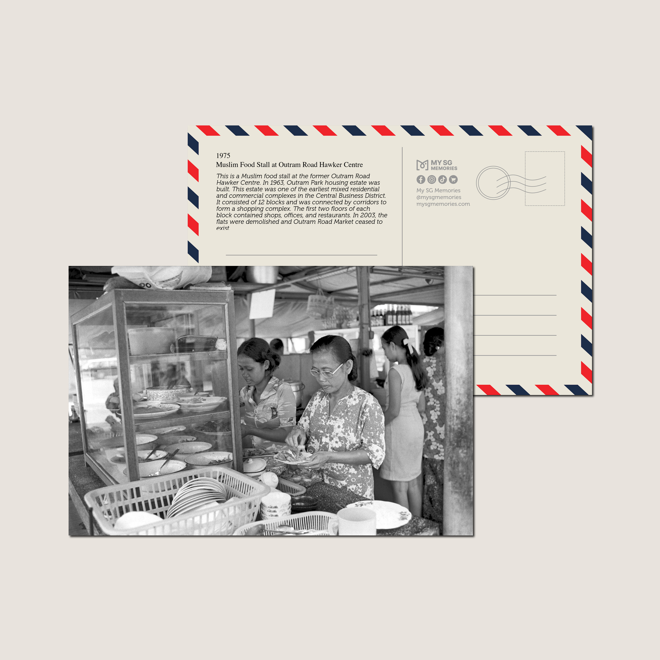 Muslim Food Stall at Outram Road Hawker Centre 1975-My Sg Memories