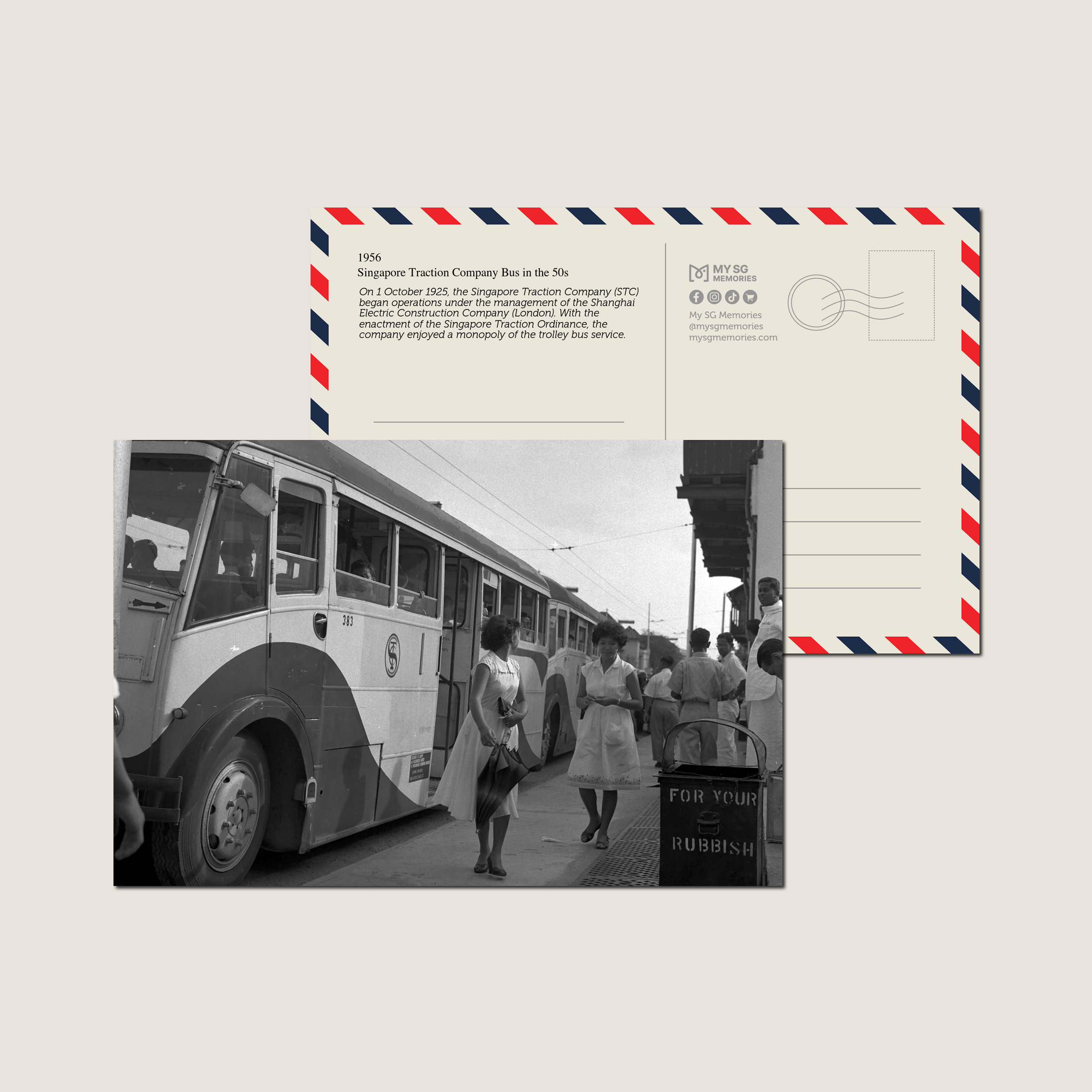 Singapore Traction Company Bus in the 50s 1956-My Sg Memories
