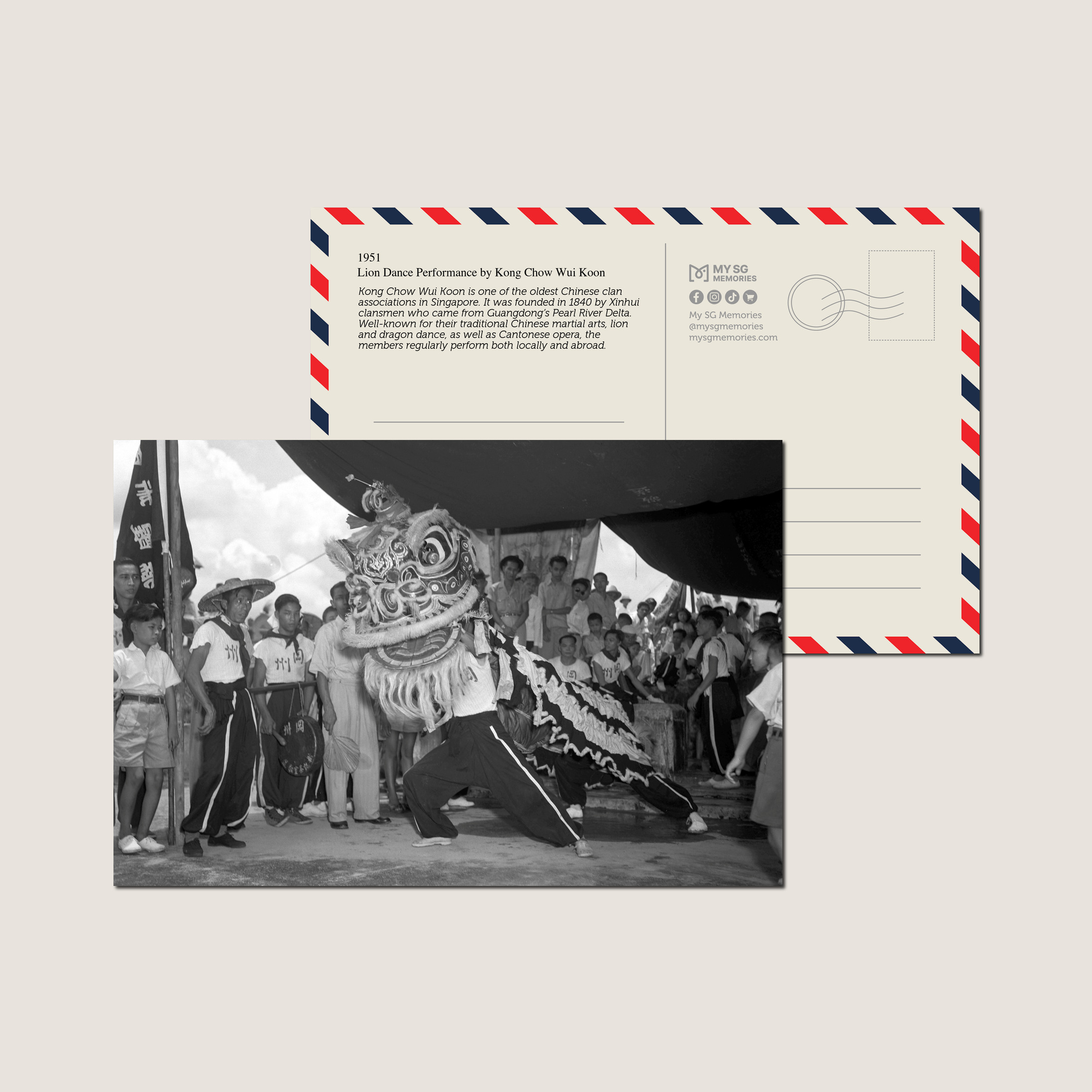 Lion Dance Performance by Kong Chow Wui Koon 1951-My Sg Memories