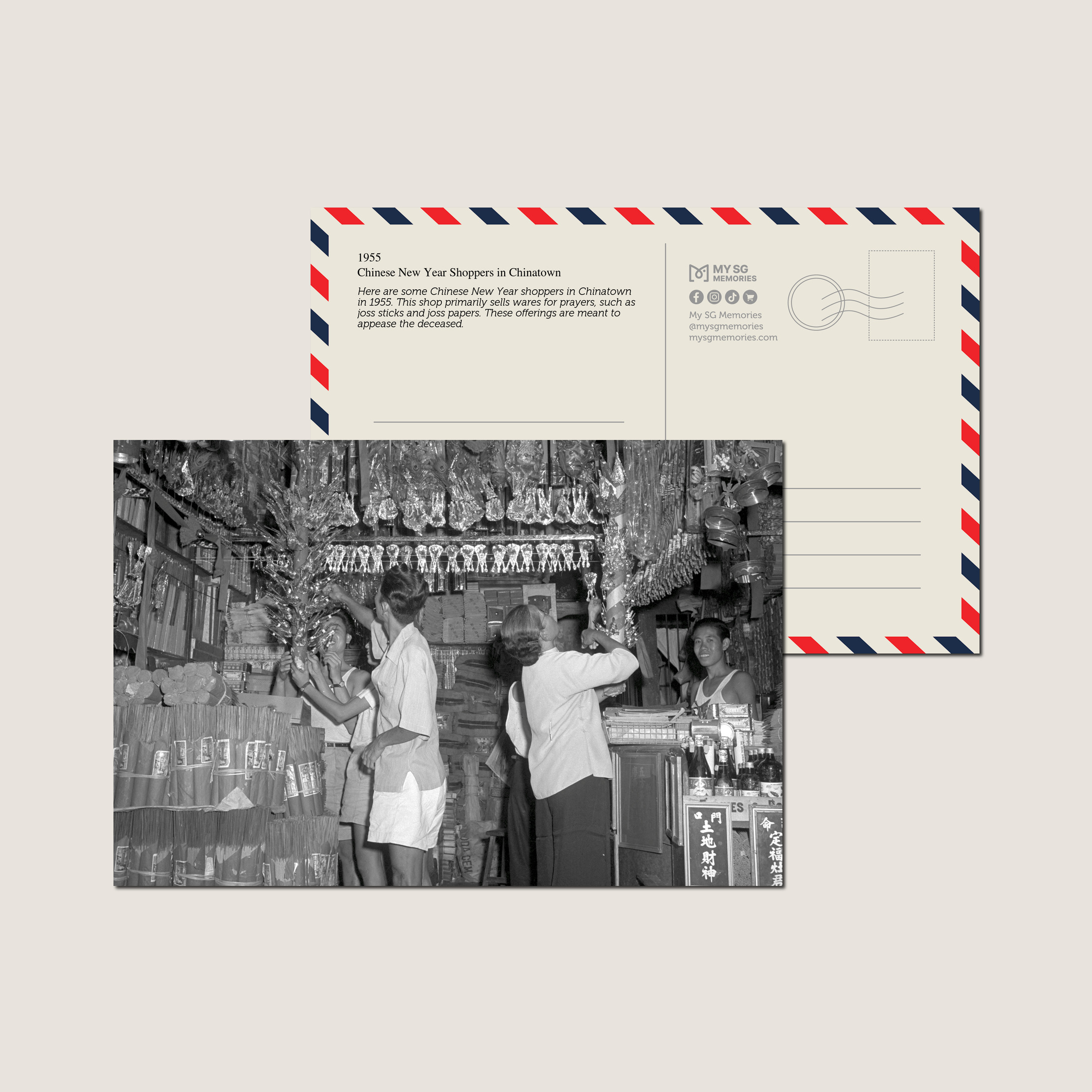Chinese New Year Shoppers in Chinatown 1955-My Sg Memories