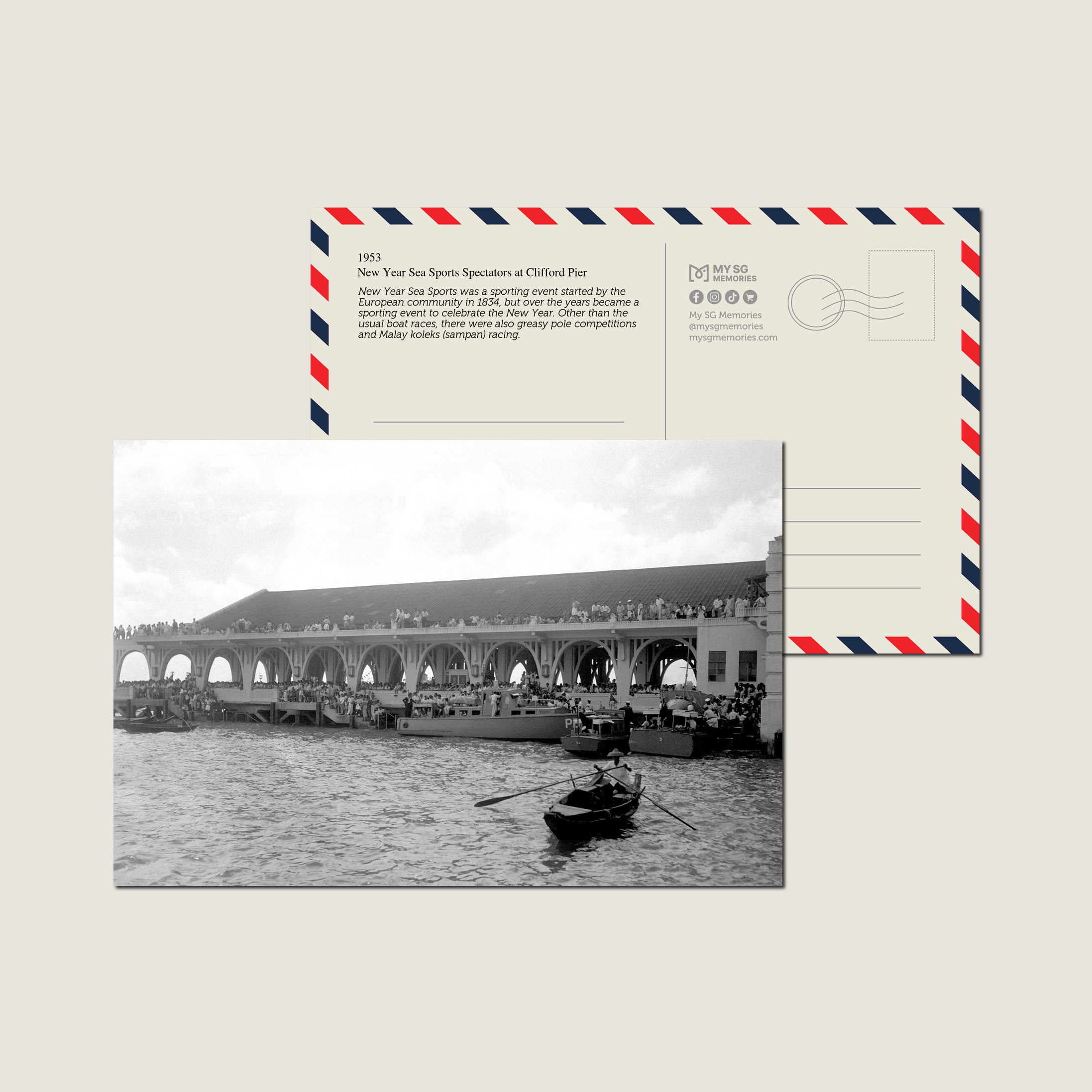 New Year Sea Sports Spectators at Clifford Pier 1953-My Sg Memories
