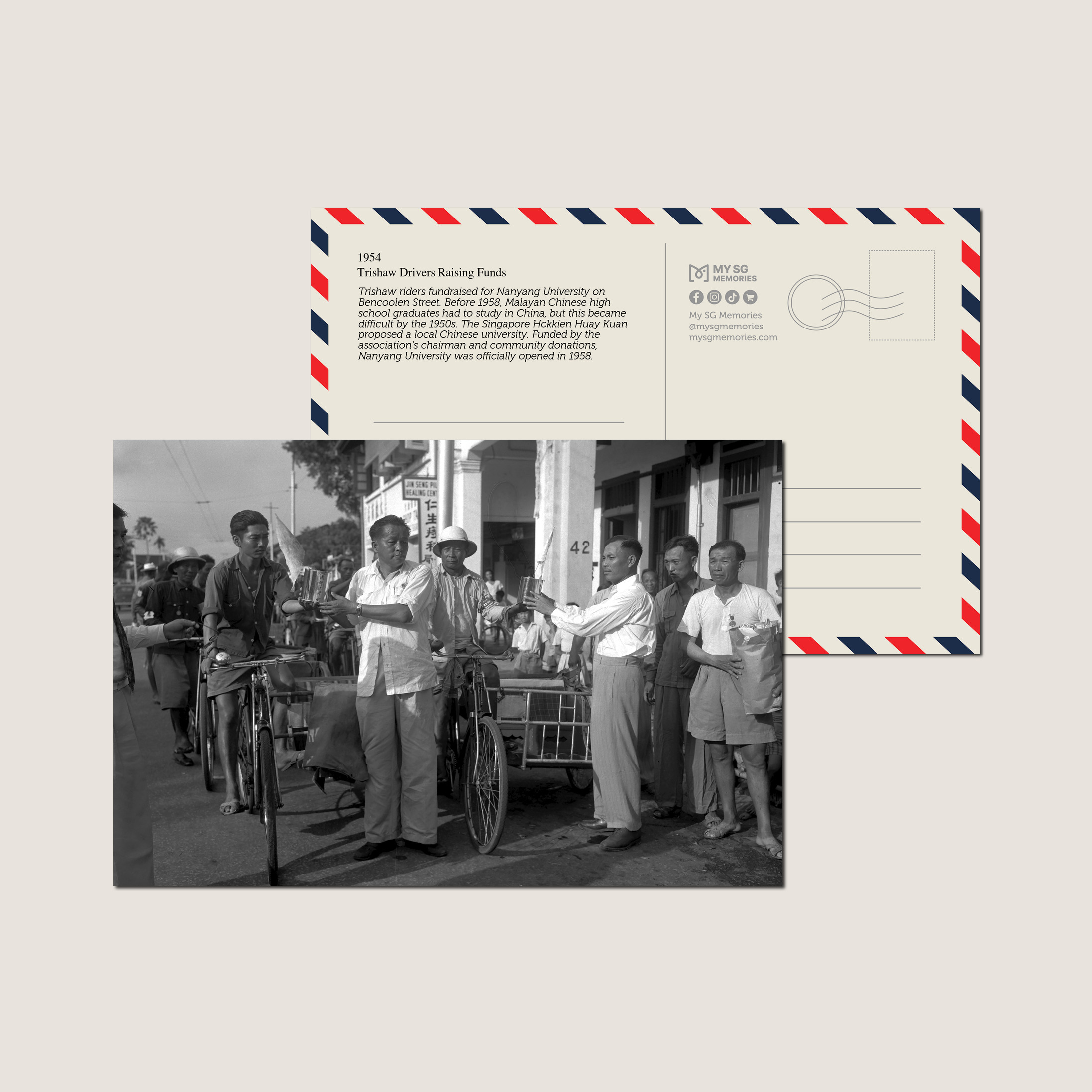 Trishaw Drivers Raising Funds 1954-My Sg Memories