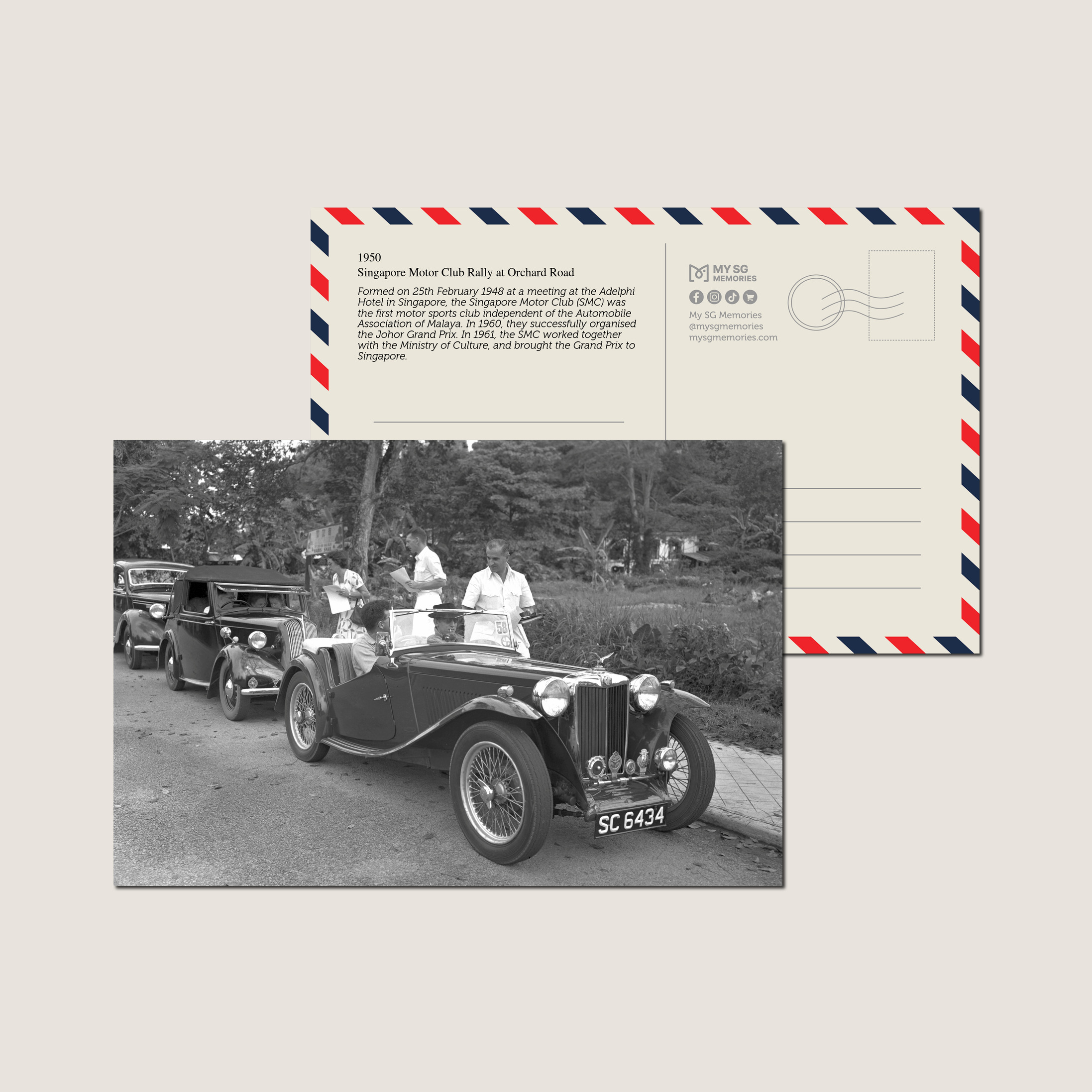 Singapore Motor Club Rally at Orchard Road 1950-My Sg Memories