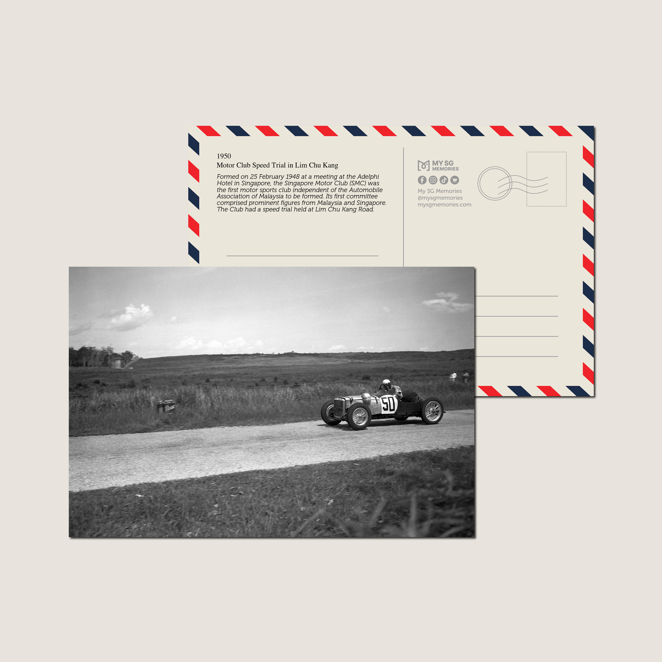 Motor Club Speed Trial in Lim Chu Kang 1950-My Sg Memories
