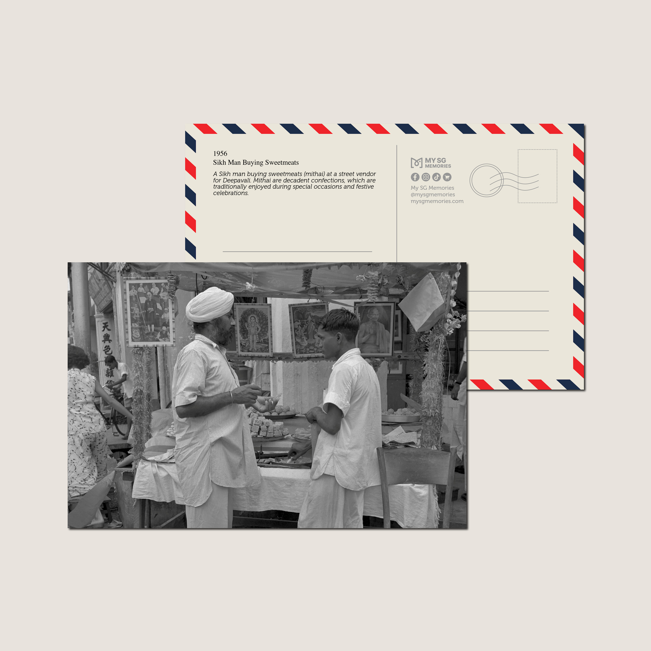 Sikh Man Buying Sweetmeats 1956-My Sg Memories