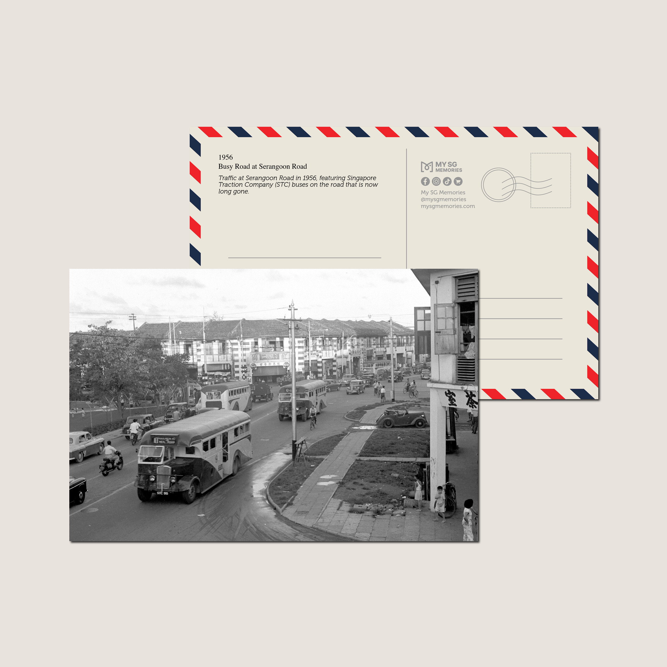 Busy Road at Serangoon Road 1956-My Sg Memories