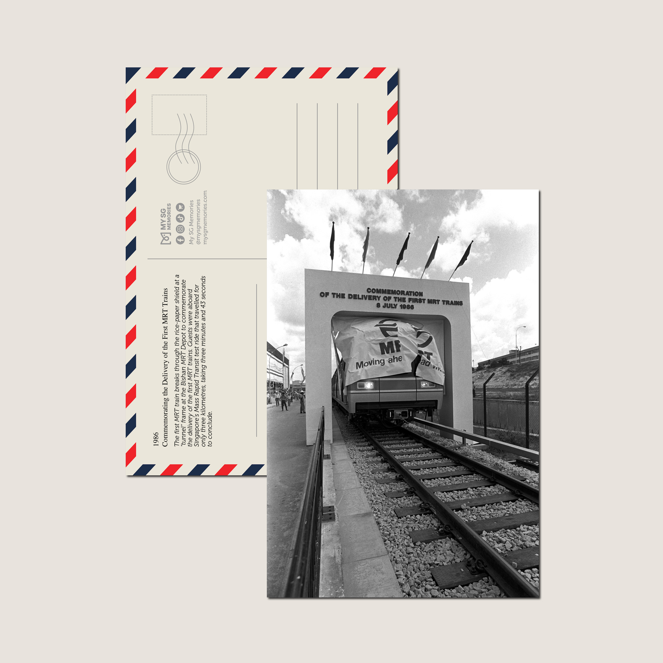 Commemorating the Delivery of the First MRT Trains 1986-My Sg Memories