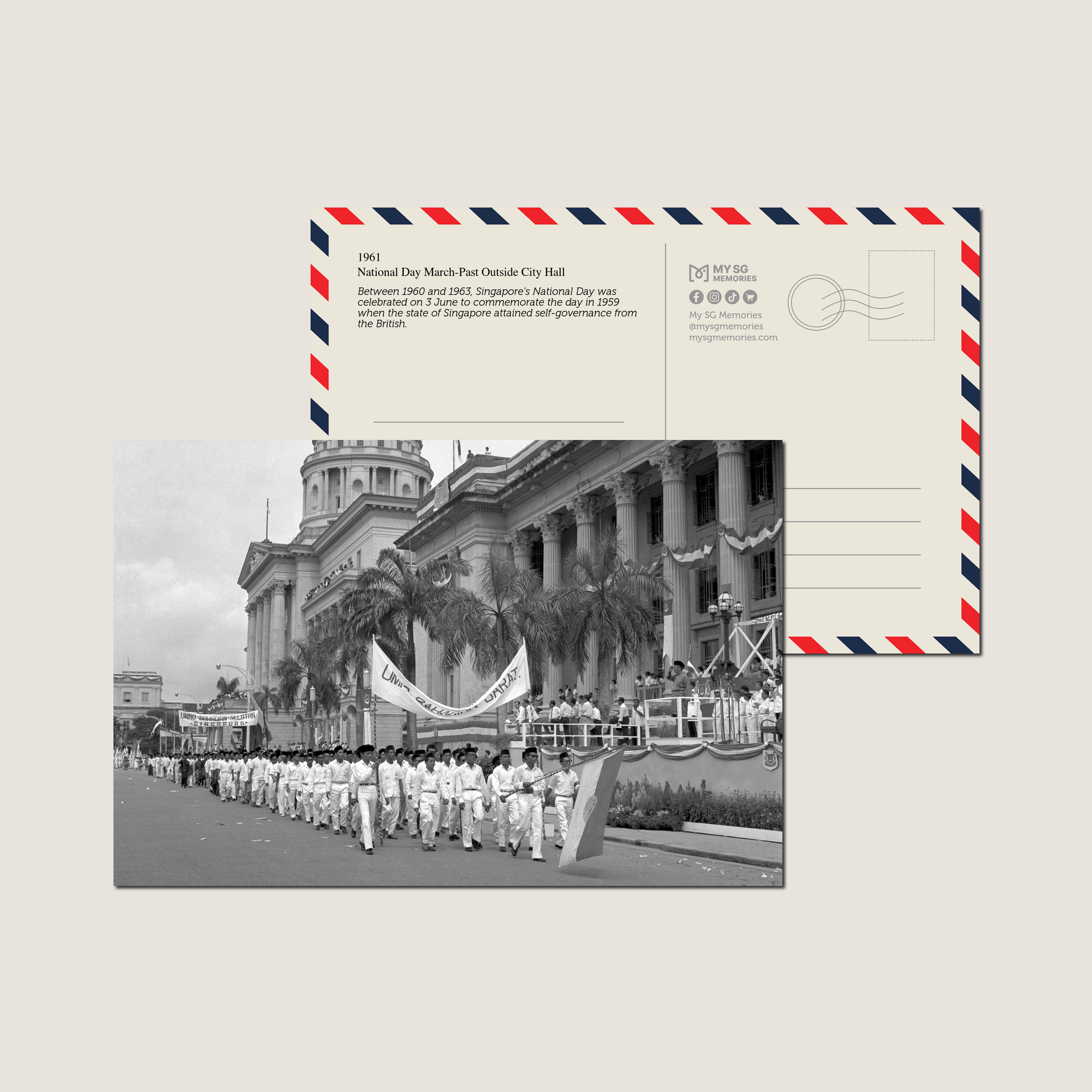 National Day March-Past Outside City Hall 1961-My Sg Memories
