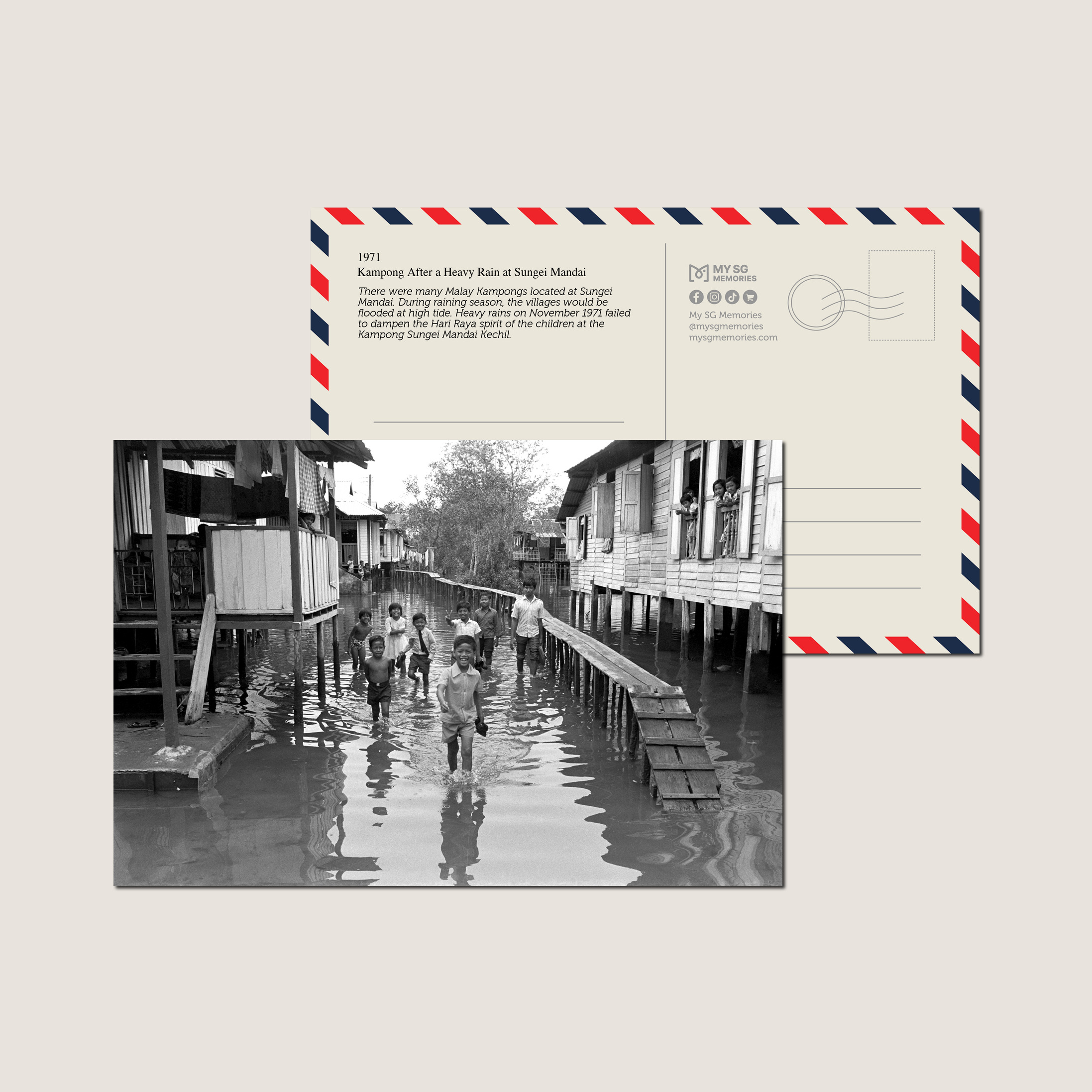 Kampong After a Heavy Rain at Sungei Mandai 1971-My Sg Memories