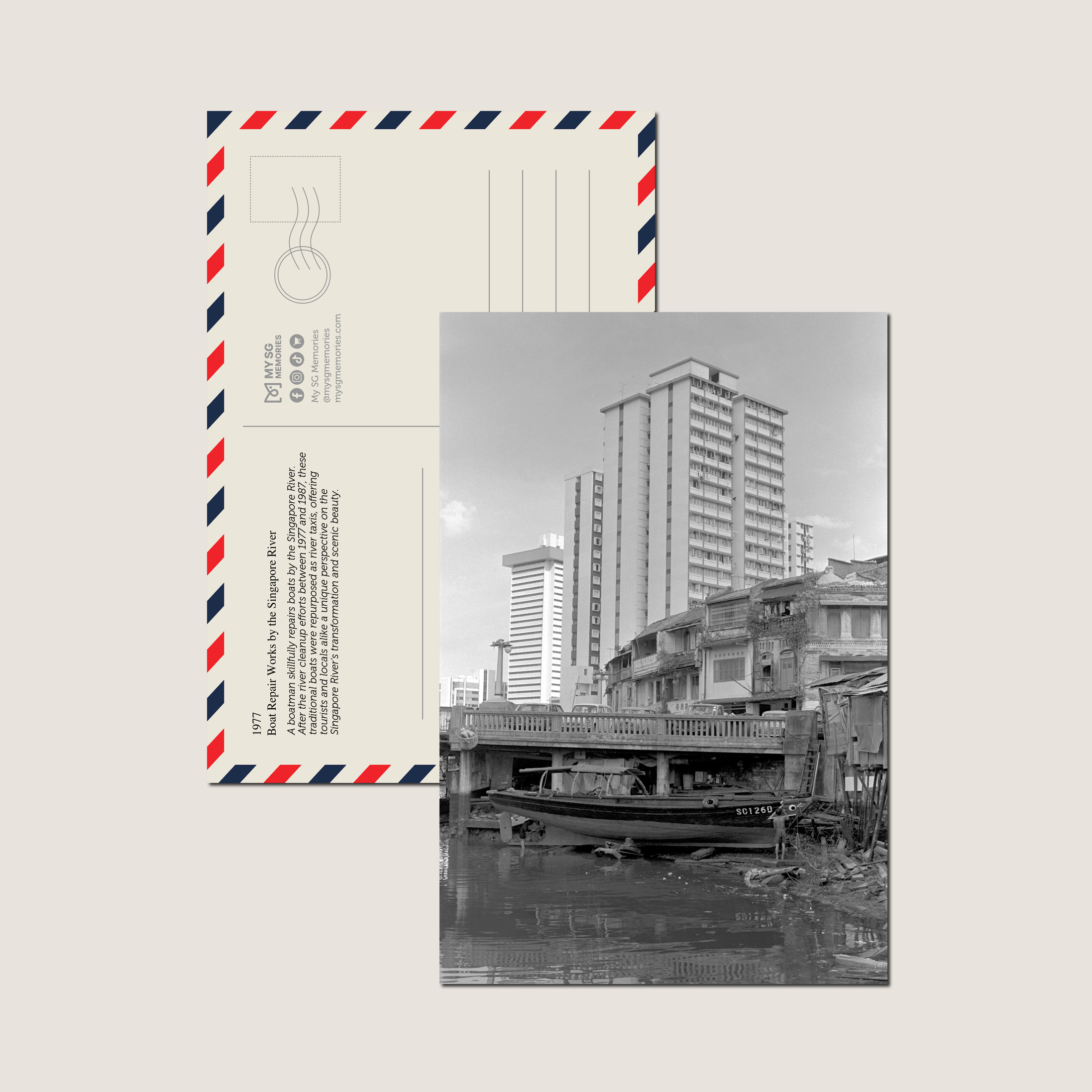 Boat Repair Works by the Singapore River 1977-My Sg Memories